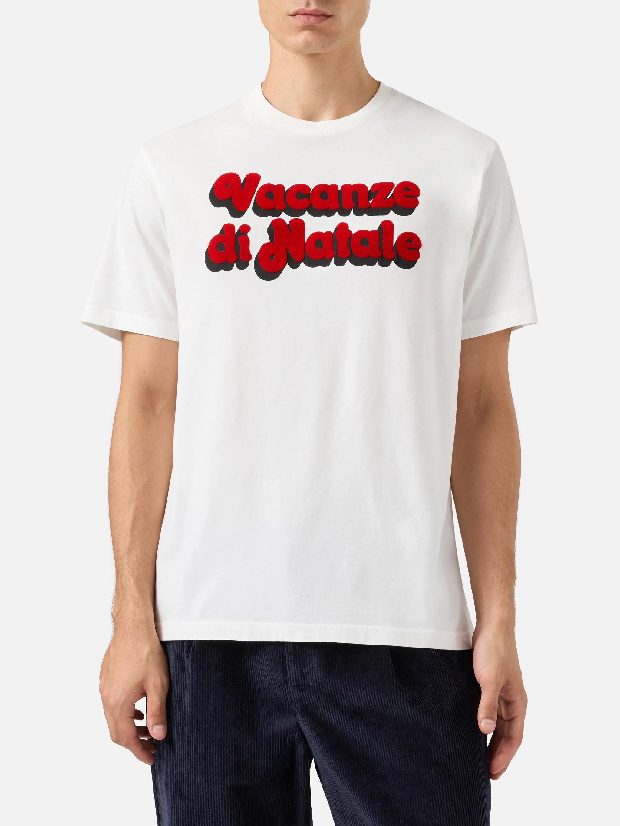 T-shirt Arnott Warm in cotone invernale con stampa flock locandina film | VACANZE DI NATALE SPECIAL EDITION ARN0004 03032I MC2 SAINT BARTH 