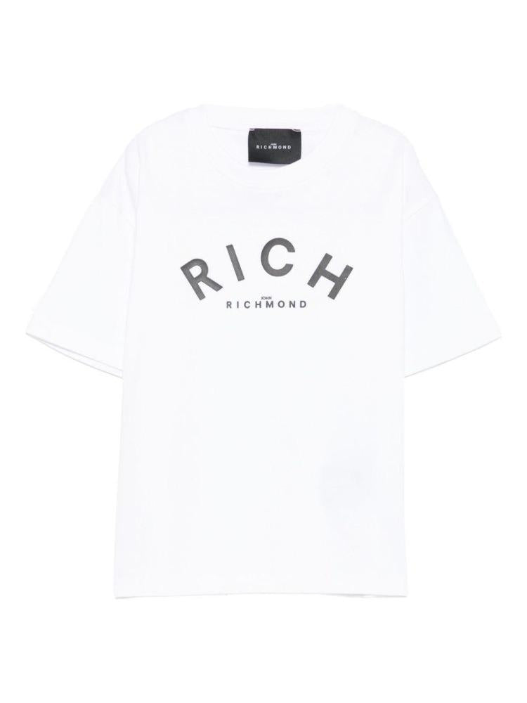 John Richmond t-shirt kids/junior bianca con logo lettering a contrasto RBA25188TS WHITE Richmond kids 