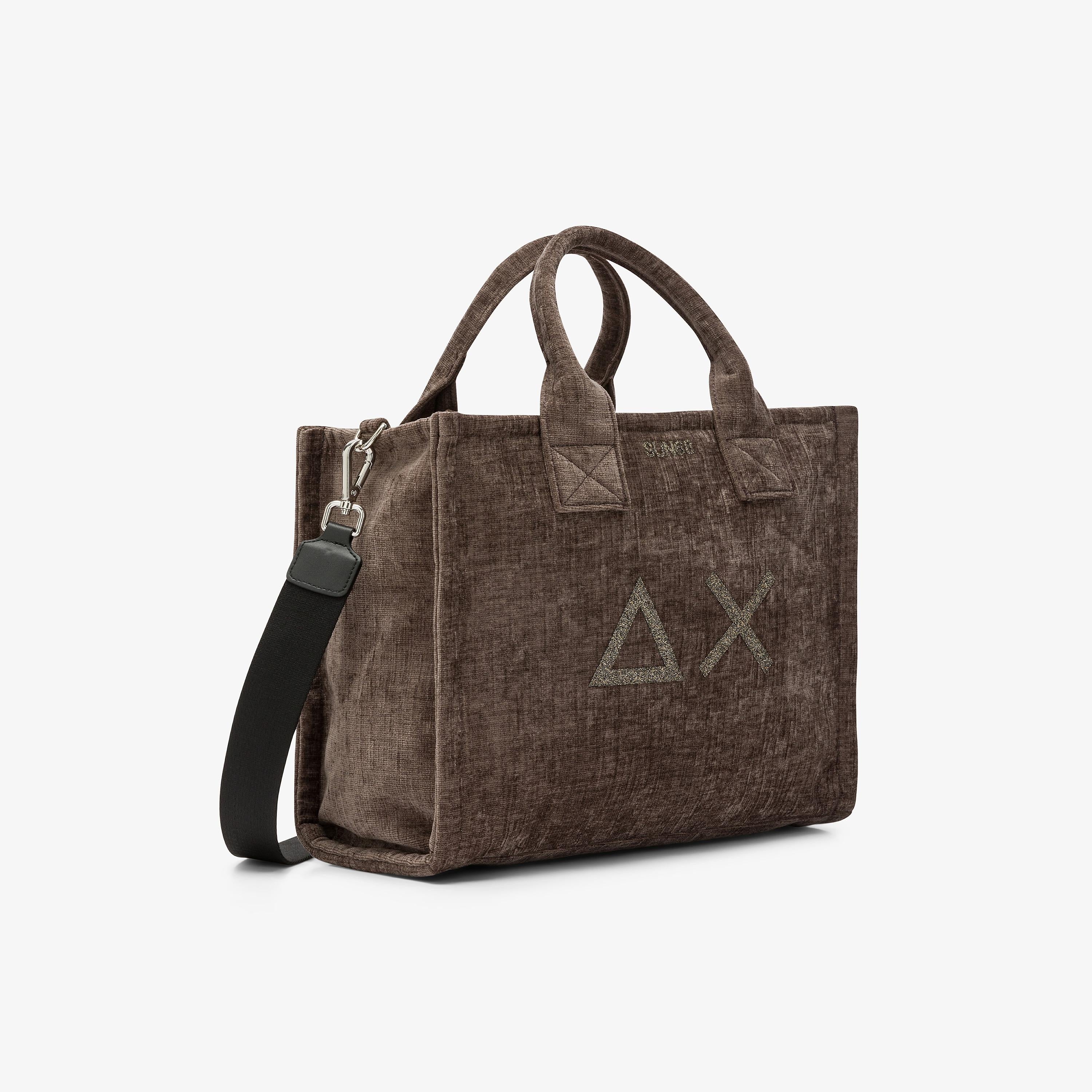 Shopping bag midi Cali in velluto fango X45203 52 SUN 68 