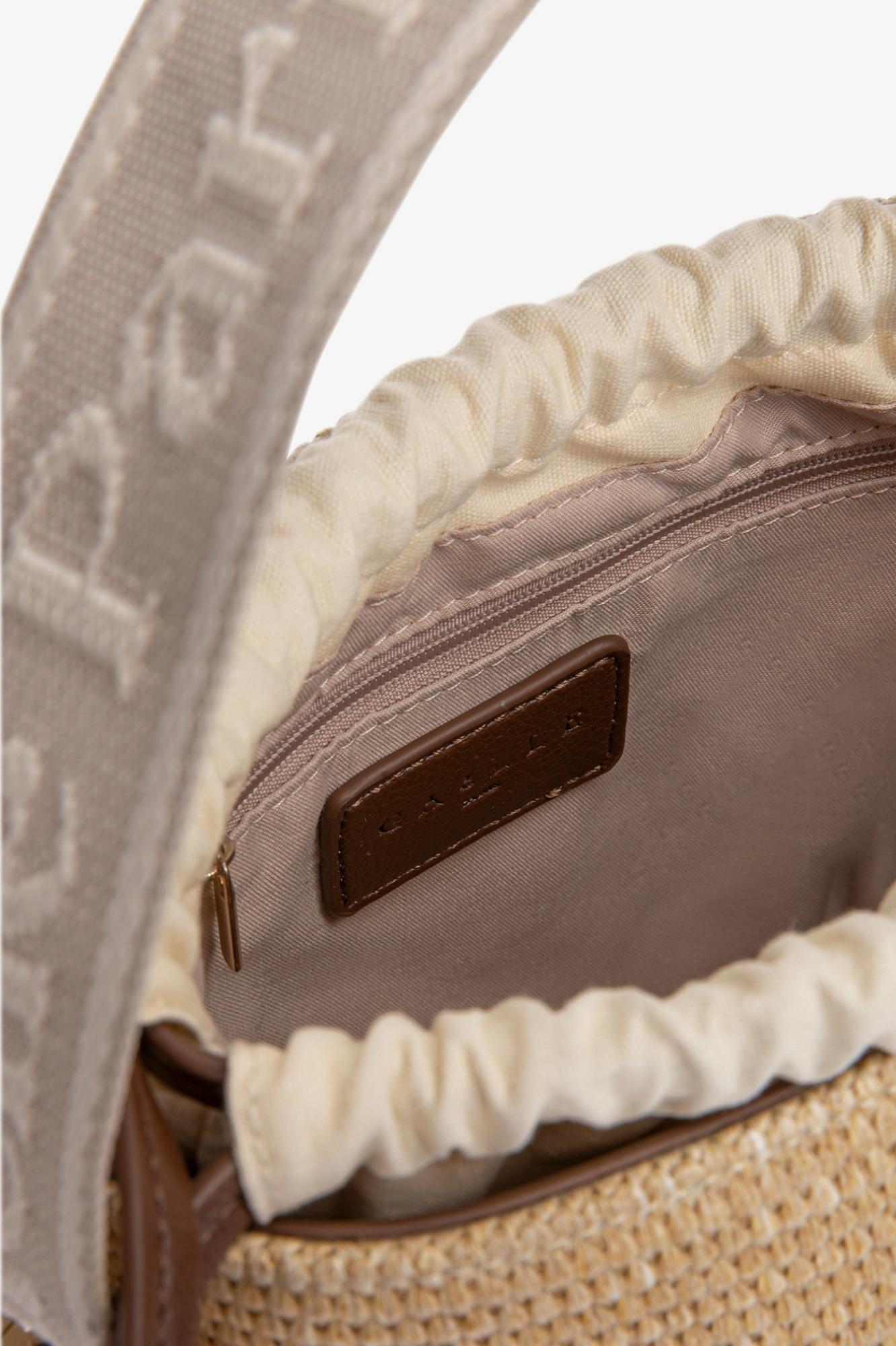 Mini Bucket Con Manico Jacquard  Naturale - Gaëlle Paris GAACW03136-MTTP0002 BE08 GAELLE 