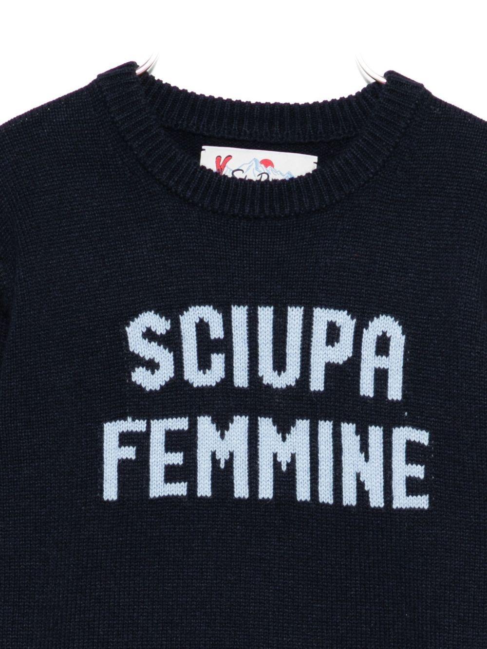 Maglione Douglas per bambino MC2 Saint Barth Kids blu con scritta "Sciupa Femmine" DOU0001 02011I MC2 SAINT BARTH 