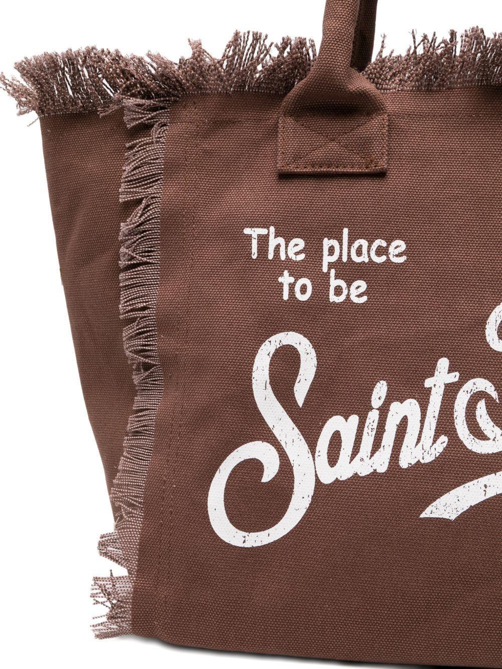 Borsa Vanity MC2 Saint Barth marrone con logo a contrasto VANI00100098L VANI001 00098L MC2 SAINT BARTH 