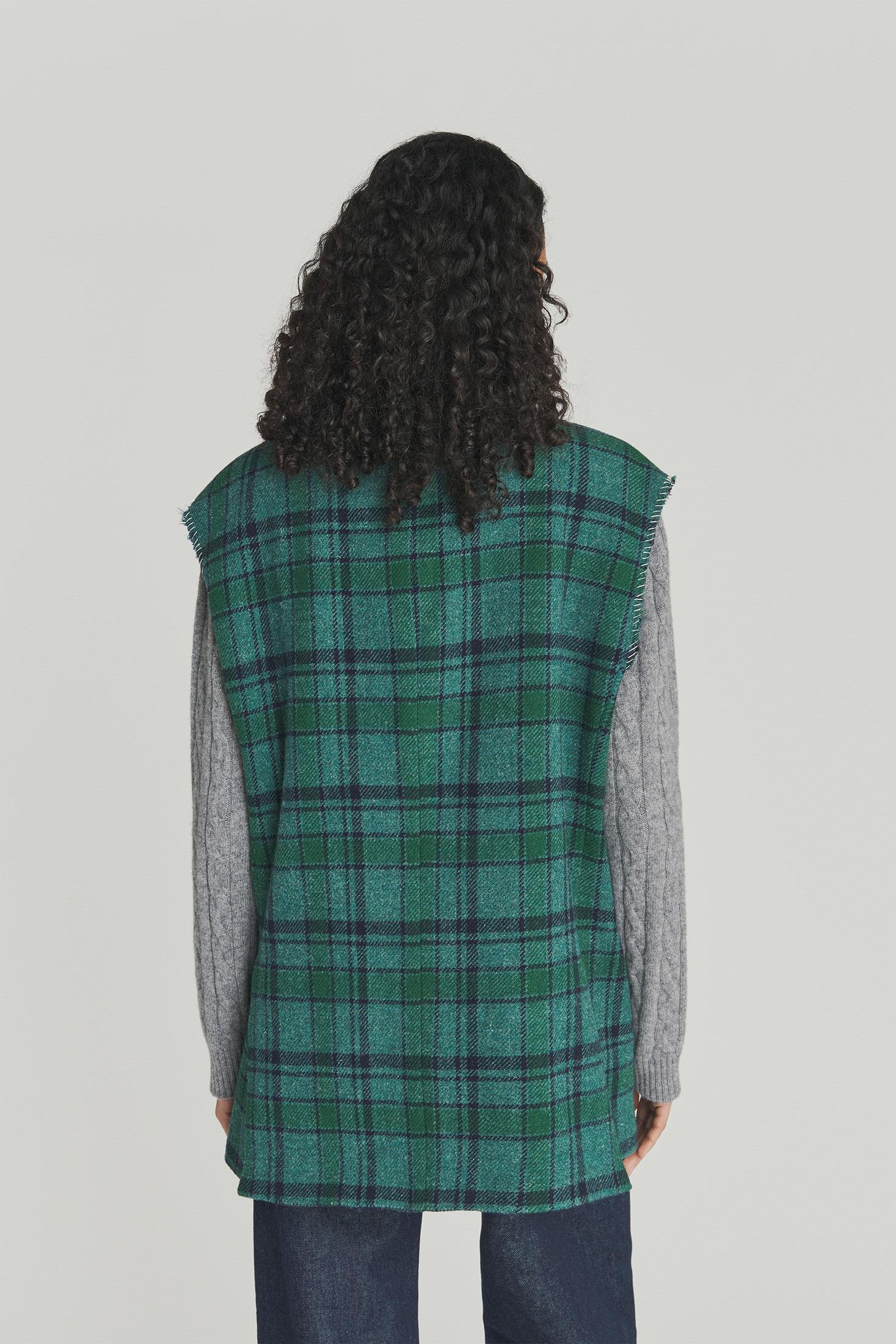 GILET IN LANA A QUADRI CON PINS RND90214CQ15XXXX C0611 ROY ROGER'S 