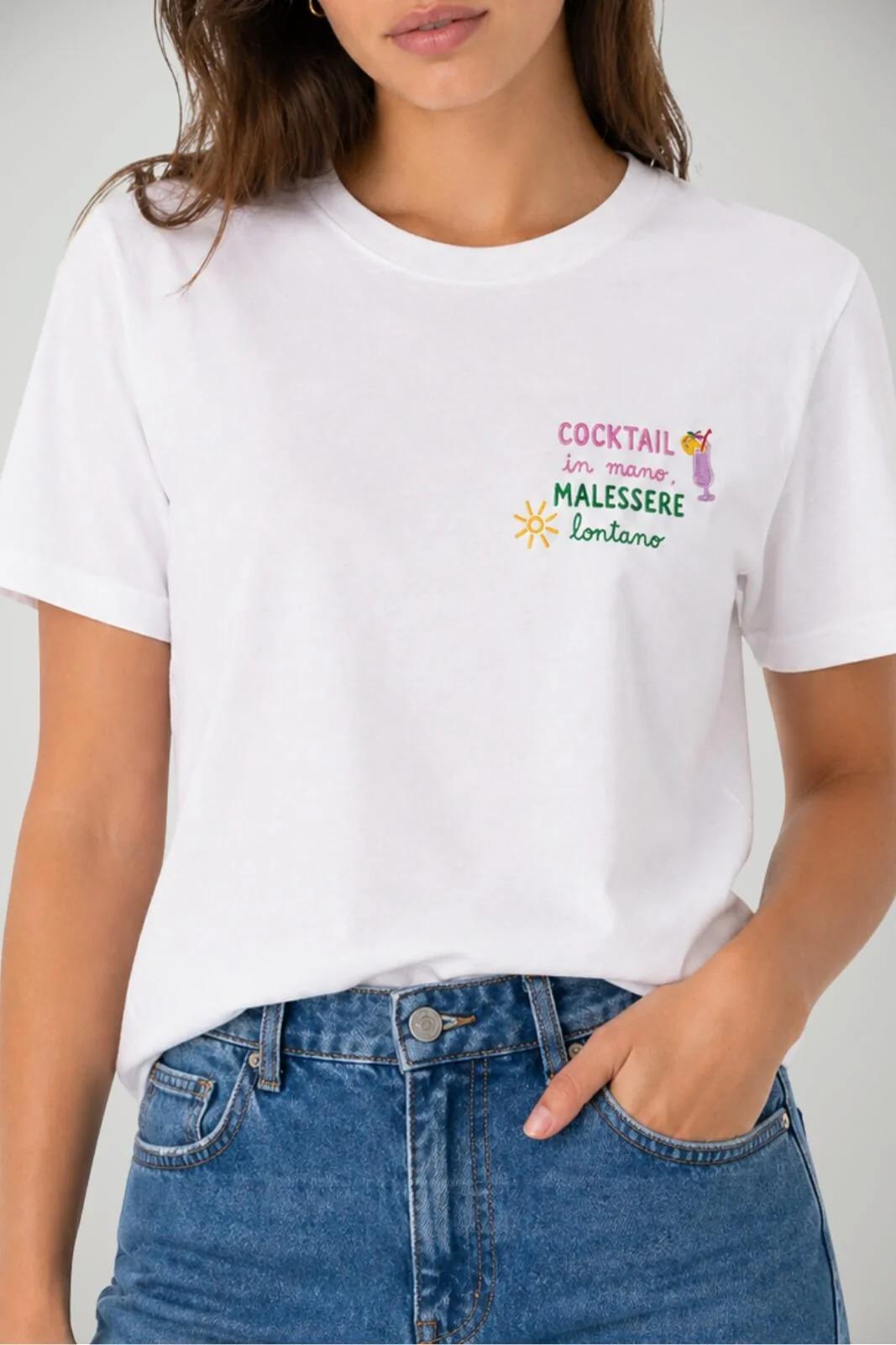 MC2 Saint Barth T-shirt Donna Cocktail Malessere EMI000108643L EMI0001 08643L MC2 SAINT BARTH 