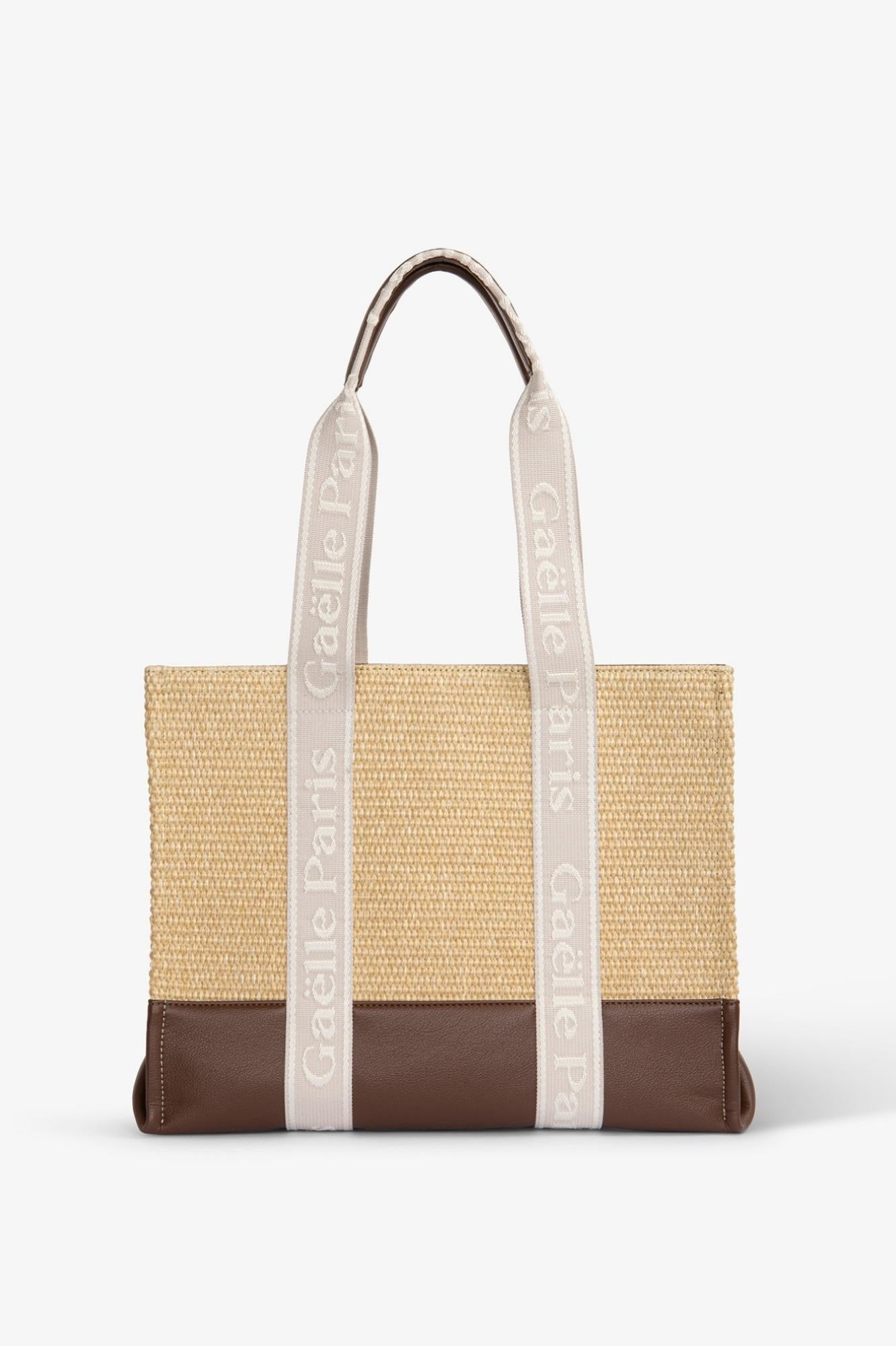 Maxi Shopper Con Manici Jacquard  Naturale - Gaëlle Paris GAACW03135-MTTP0002 BE08 GAELLE 