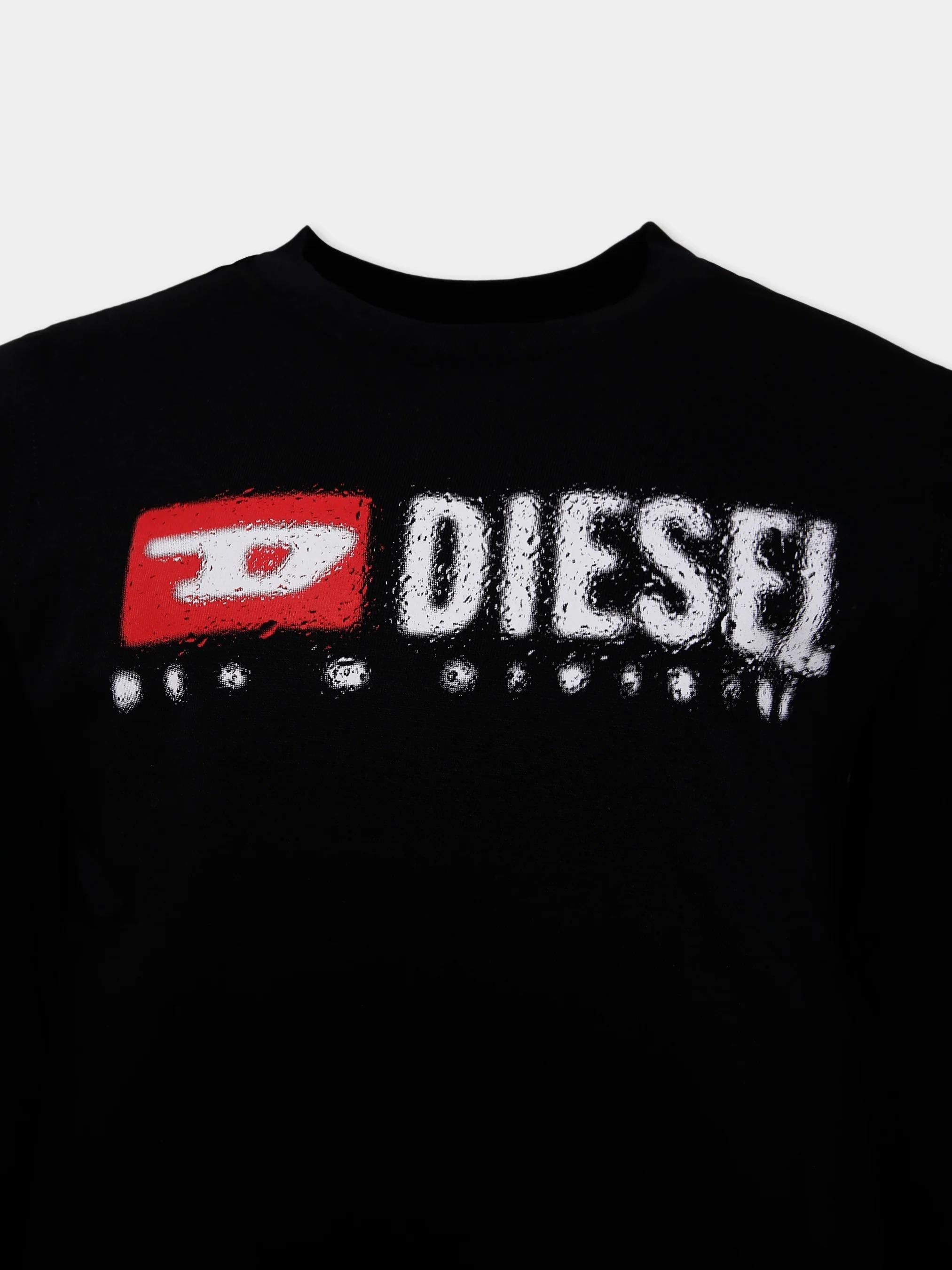 T-shirt diesel bambino tdrops nera J02474-00YI9 K900 DIESEL 
