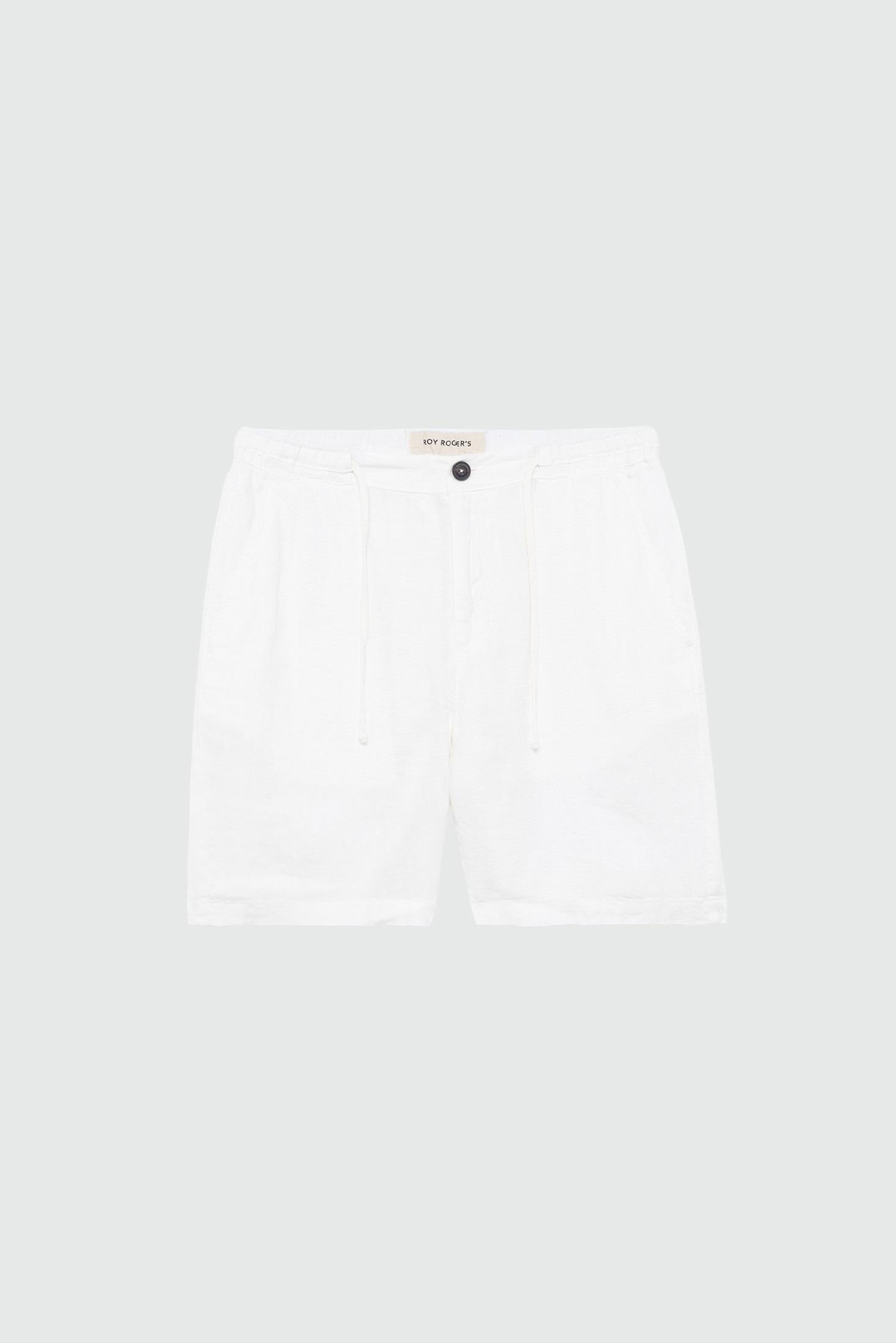 Bermuda portofino heavy linen dyed Bianco RRU90302P4230569 C0014 ROY ROGER'S 