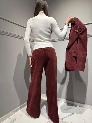 Vicolo - Maglia costine collo alto Art. 77314F panna 77314F PANNA VICOLO 