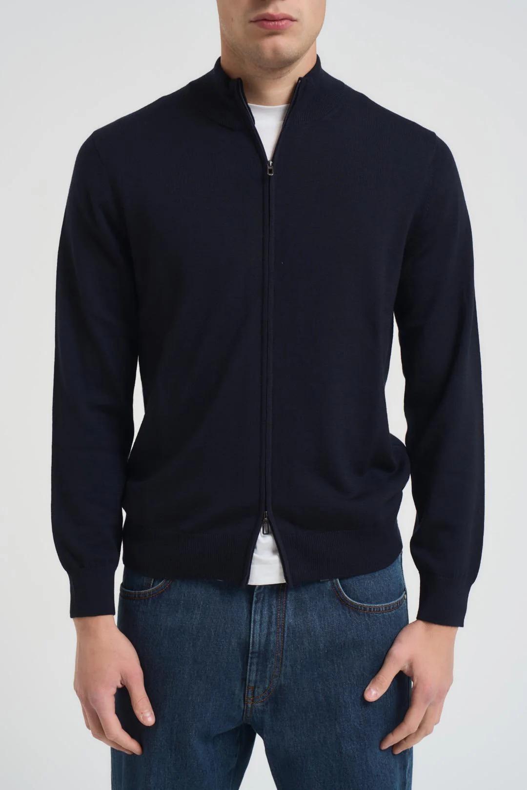 Diktat Maglia uomo con zip blu notte DK97008 BLU NOTTE DIKTAT 