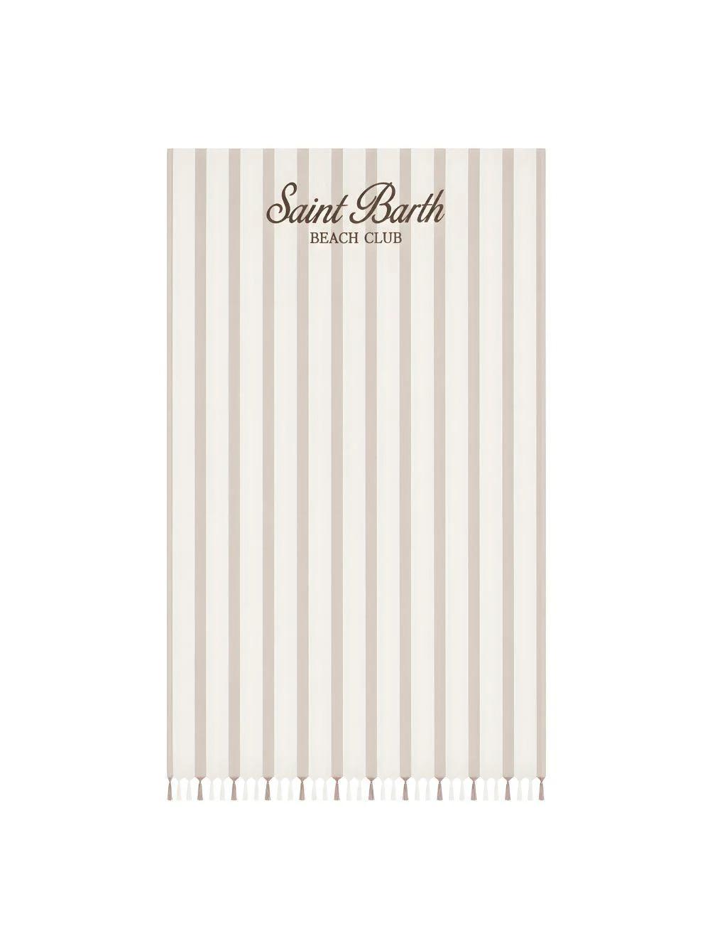 Telo mare MC2 Saint Barth beige con motivo a righe FOUL002 02597L MC2 SAINT BARTH 