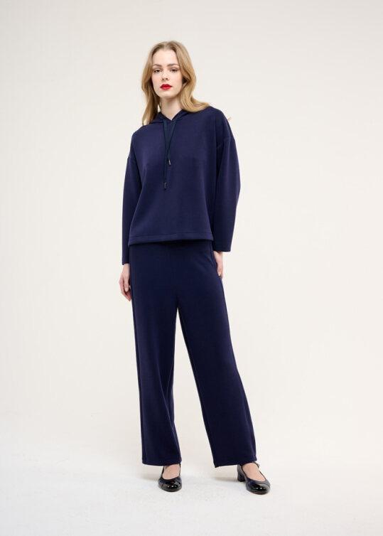 PANTALONI COULISSE MODAL CROCHE' NAVY CR09461 1 CROCHE 