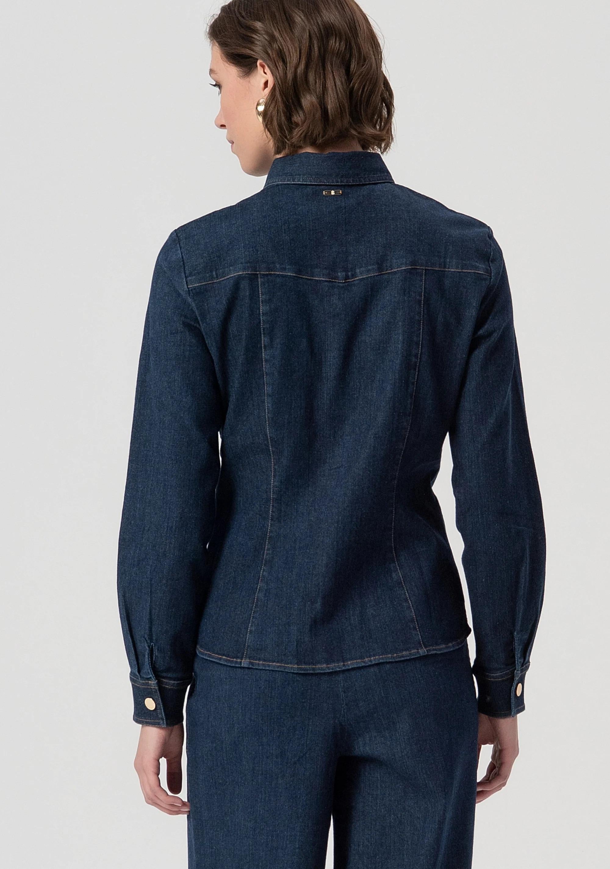 Fracomina Camicia slim in denim con lavaggio medio FS25WT6004W78201 064 FRACOMINA 