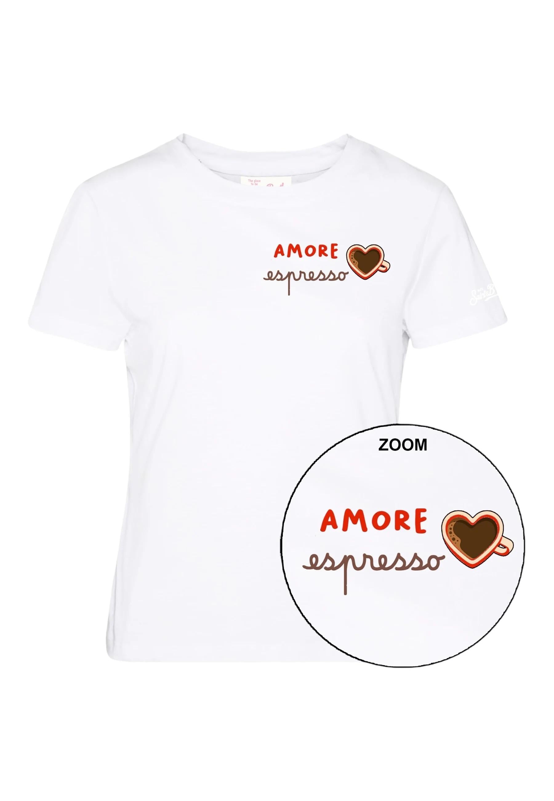 T-Shirt Manica Corta Donna Mc2 Saint Barth Amore Espresso EMI0001 09749L MC2 SAINT BARTH 