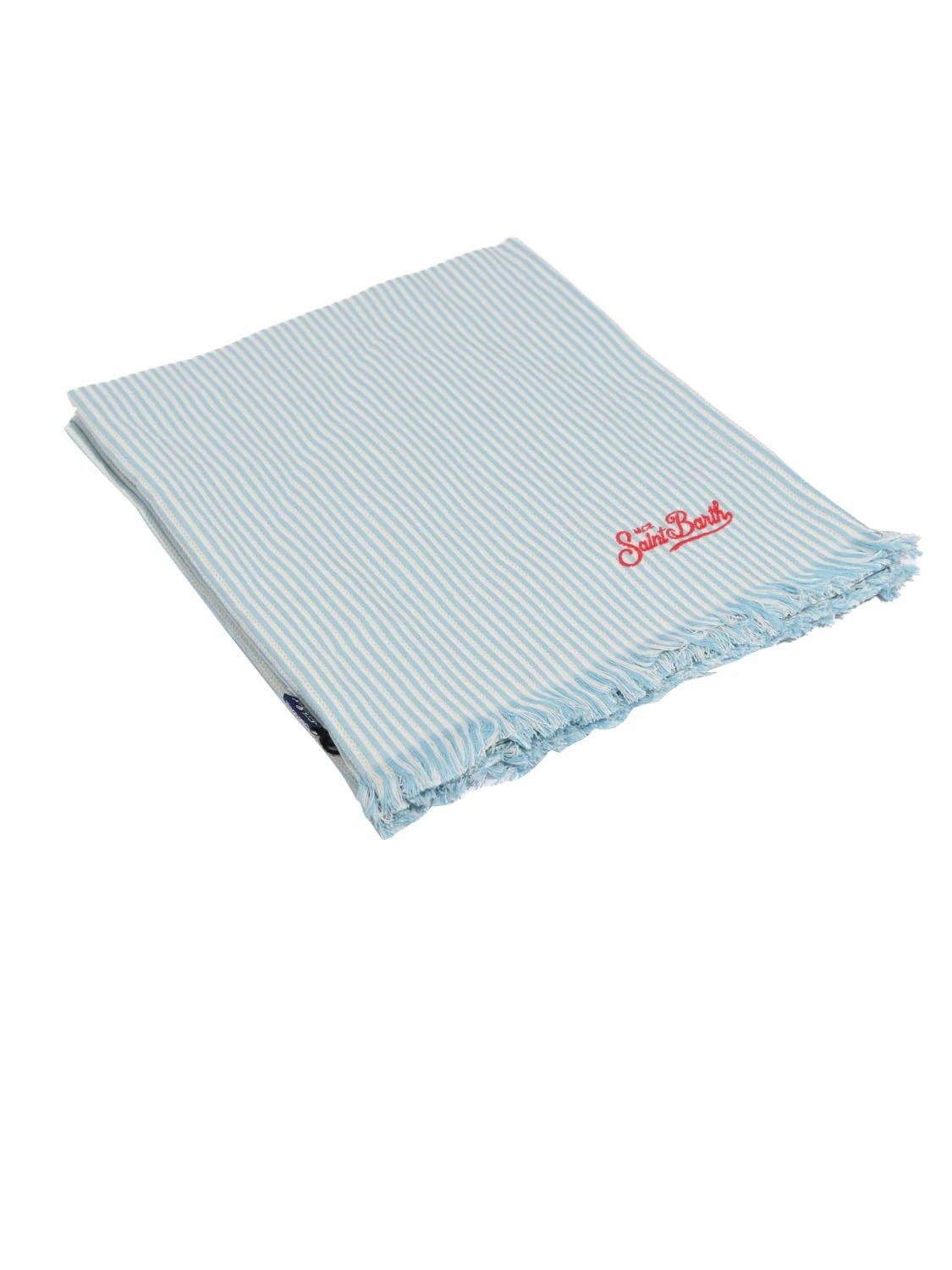 MC2 Saint Barth Telo Mare Seersucker Azzurro Unisex FOUT014 01427L MC2 SAINT BARTH 