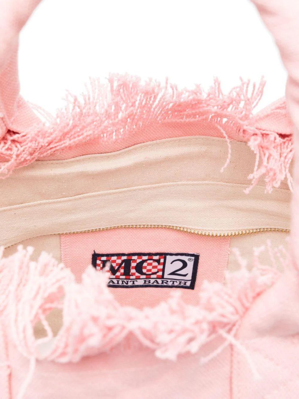 Borsa Vanity MC2 Saint Barth rosa con stampa del logo sul davanti VANI001 00135L MC2 SAINT BARTH 