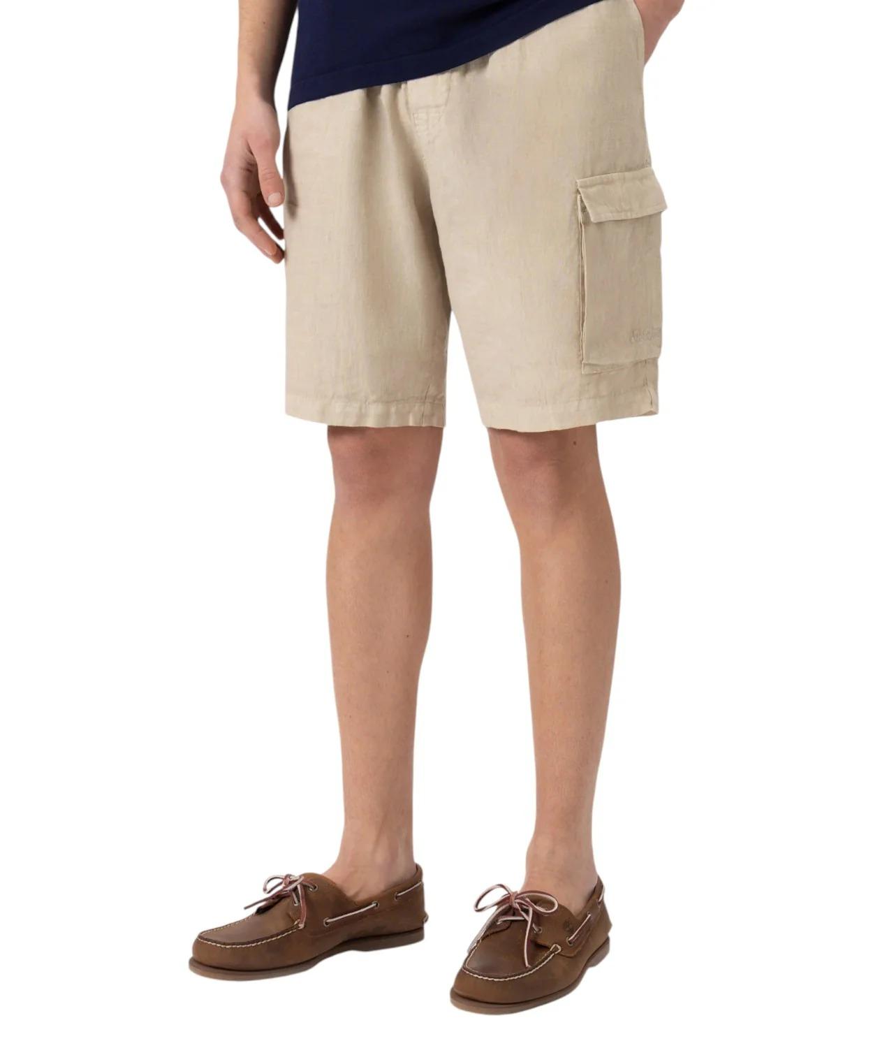 MC2 SAINT BARTH<BR/>Bermuda uomo lino Marseille con coulisse per il comfort beige MRE0002 01139L MC2 SAINT BARTH 