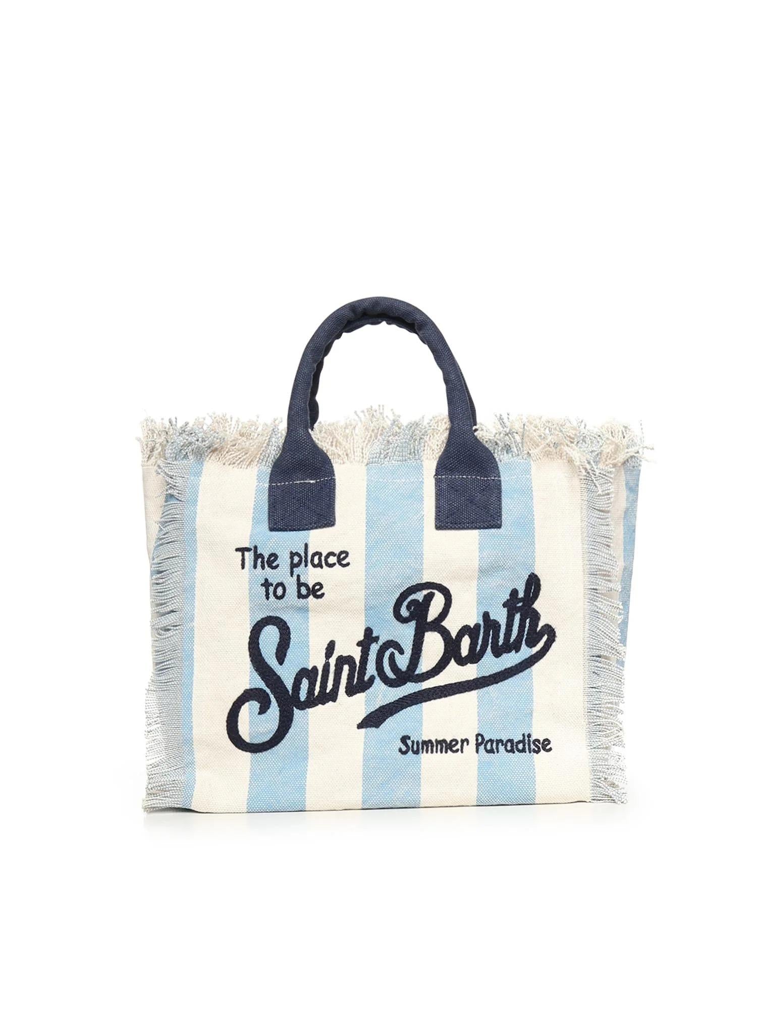 MC2 SAINT BARTH<BR/>Borsa Colette in canvas a righe COL000102629L COL0001 02629L MC2 SAINT BARTH 