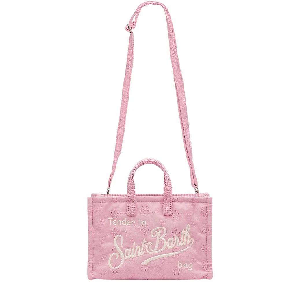 Phone Bag in pizzo Sangallo rosa PHONE012 03025L MC2 SAINT BARTH 