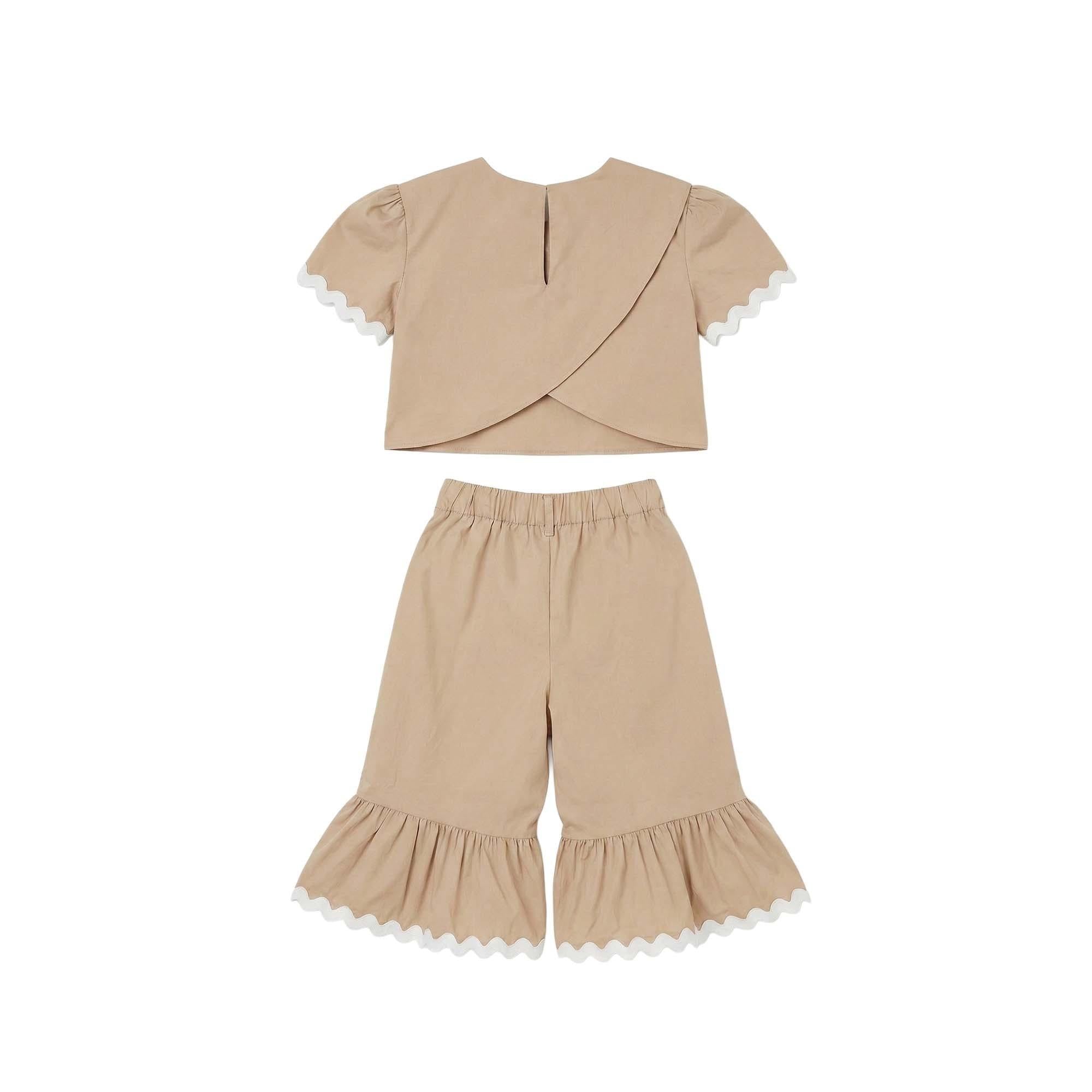 TWIN-SET Completo beige t-shirt e pantalone bambina 261GB2153 13191 TWINSET 