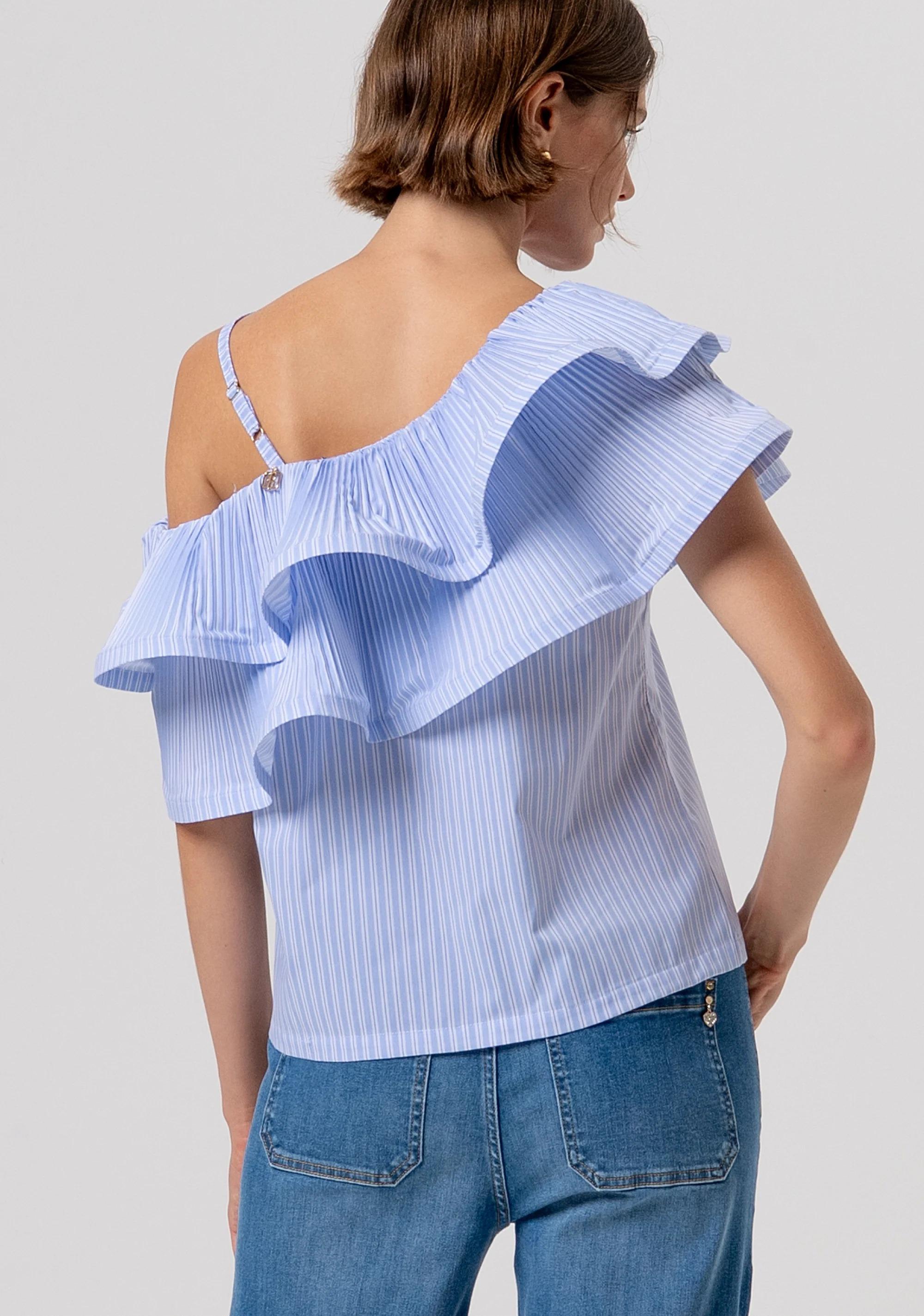 Top regular monospalla in fantasia a righe FR26ST2004W697N8 I24 FRACOMINA 