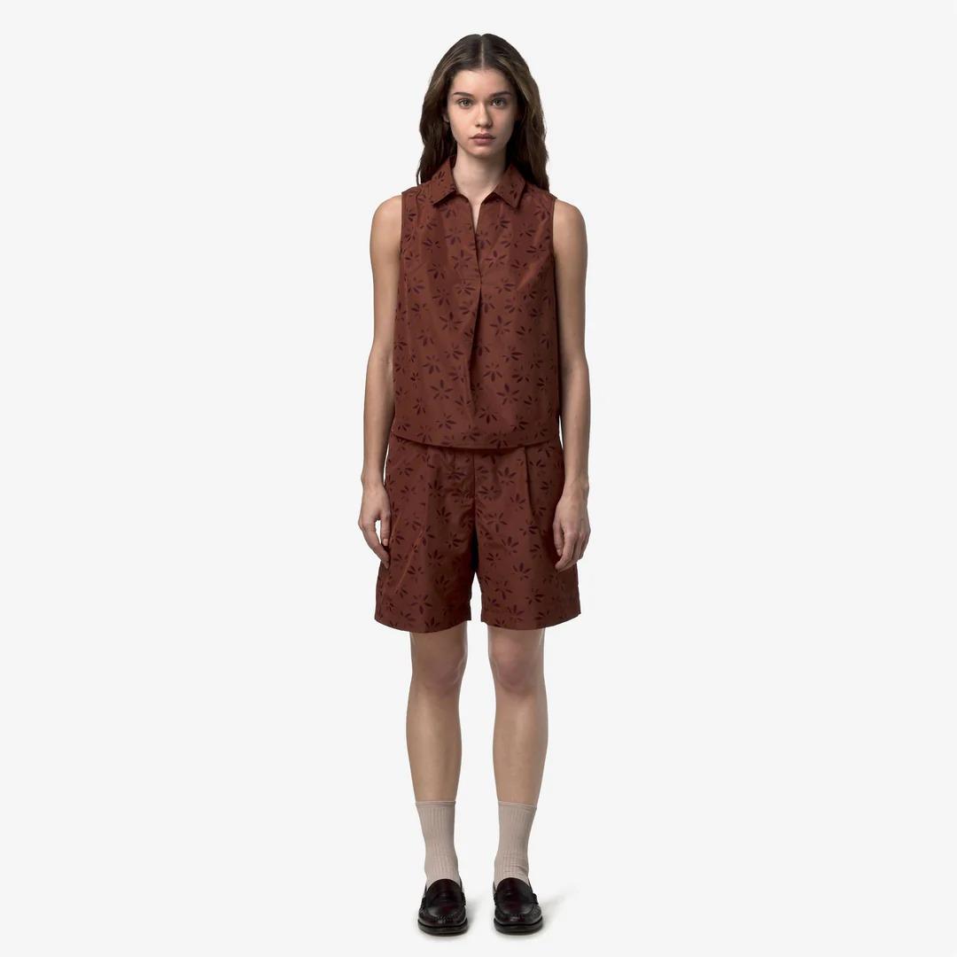 LAROSE EMBY JACQUARD<BR/>BROWN-VIOLET JACQUARD K8143ZW C39 K-WAY 