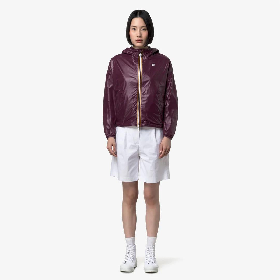 LAURETTE PLUS.2 REVERSIBLE<BR/>VIOLET GLICINE-VIOLET MAUVE WINE K81333W C05 K-WAY 