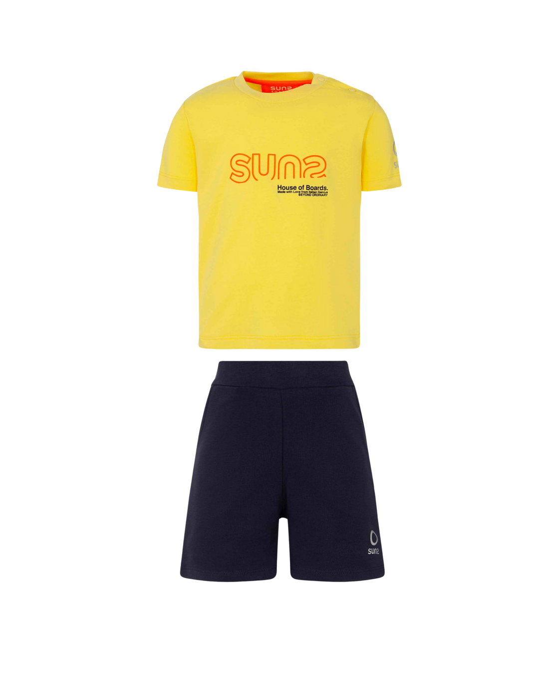 Completo mare t-shirt + bermuda K Logo Suns baby boy in cotone COMS5110UB YELLOW/NAVY SUNS 