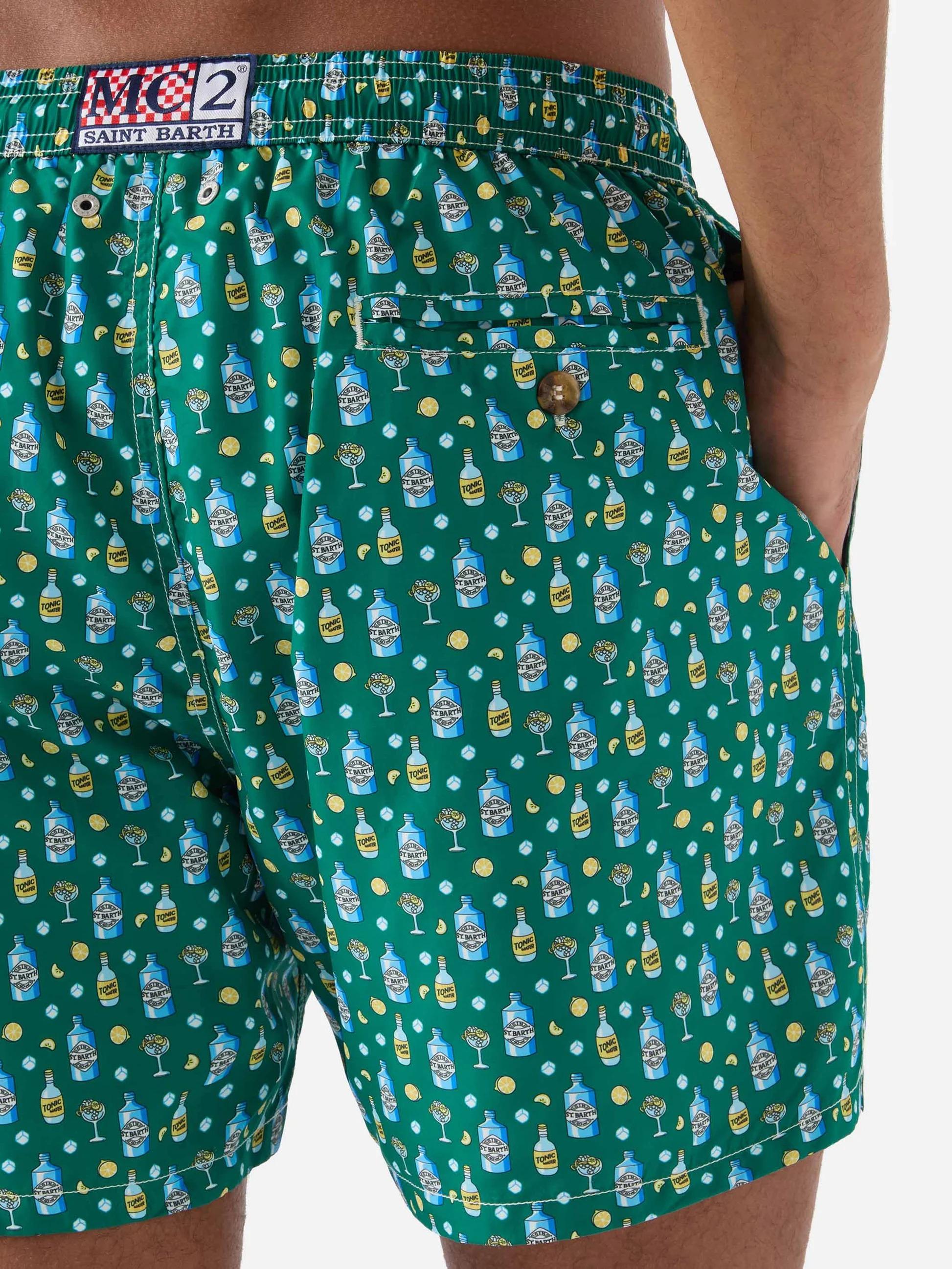 Costume mare Lighting Micro verde con stampa gin e cocktail LIG0003 02234L MC2 SAINT BARTH 