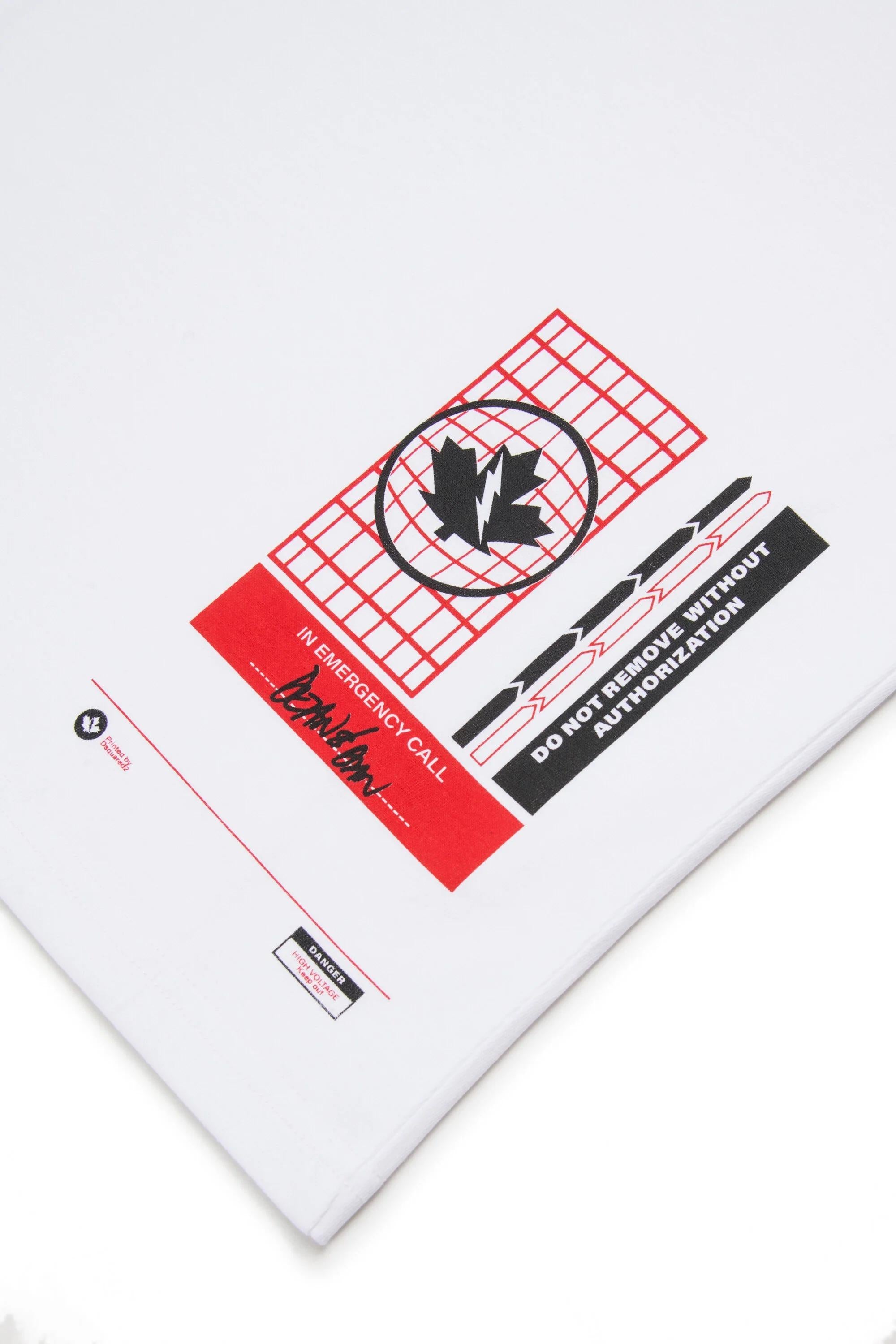 DSQUARED2<BR/>T-shirt in jersey con logo Laboratory BIANCA DQ2991-D0ACD DQ100 DSQUARED KID 