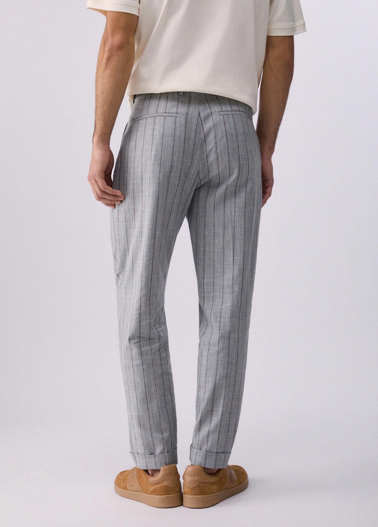 Liu-jo Pantaloni gessati con pence QA6206T575A C3982 LIU-JO 