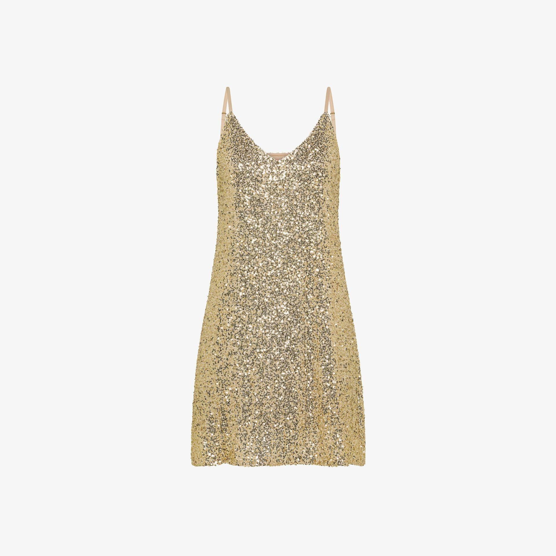 Abito in full paillettes oro S36265 43 SUN 68 