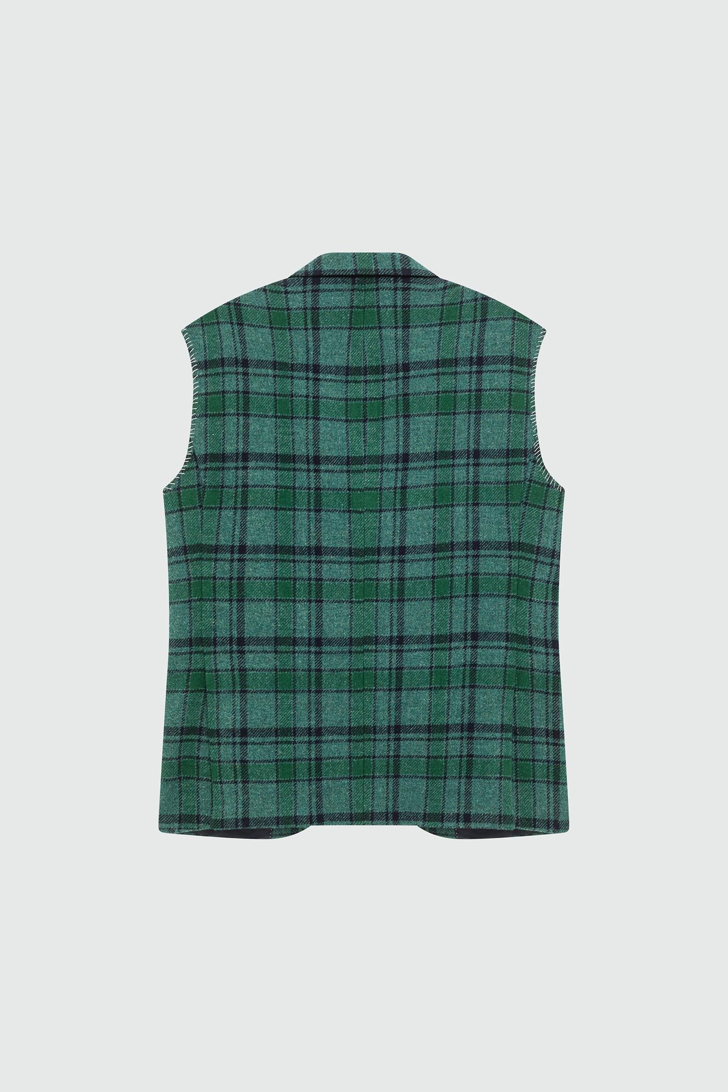 GILET IN LANA A QUADRI CON PINS RND90214CQ15XXXX C0611 ROY ROGER'S 