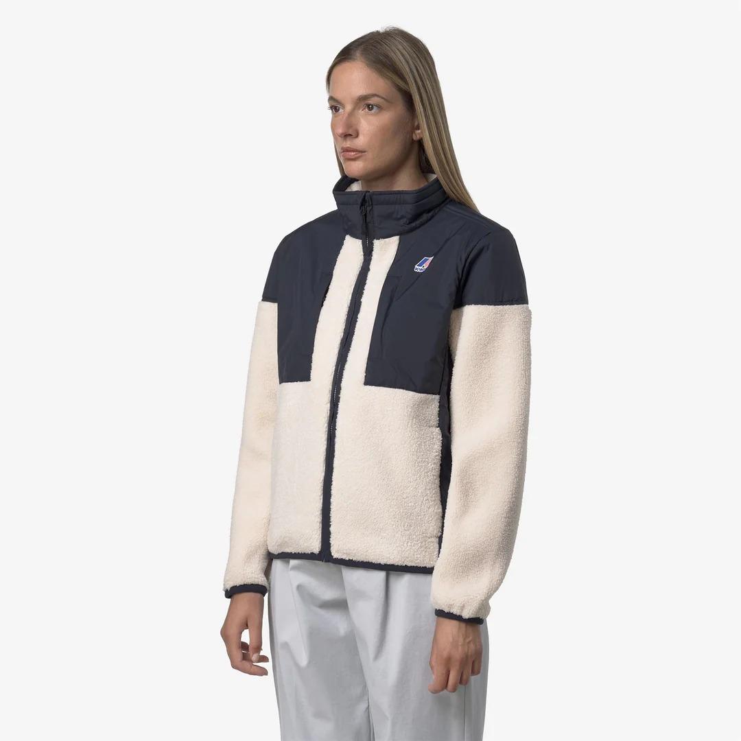 K-WAY UNISEX SIXTE 4.0 ORSETTO<BR/>BLUE DEPTH-ECRU K6133HW A04 K-WAY 