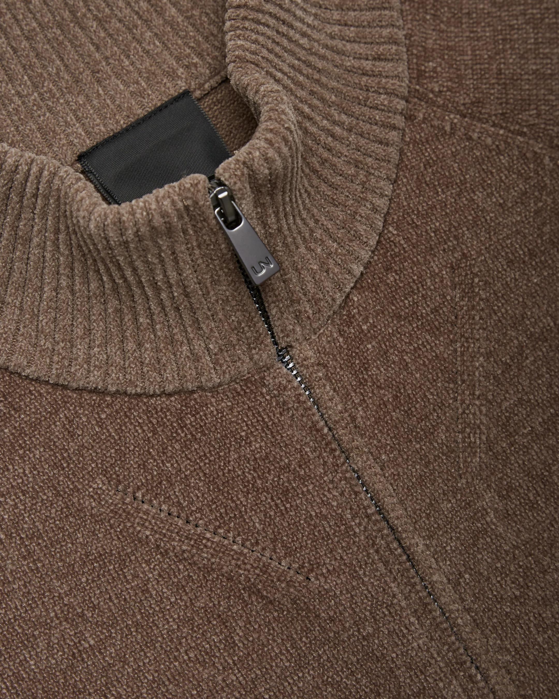 UNITY MAGLIA ZIP CHIMBO CHENI - TAUPE MELANGE KN-CHIMBO CHENI-AW25 TM UNITY 