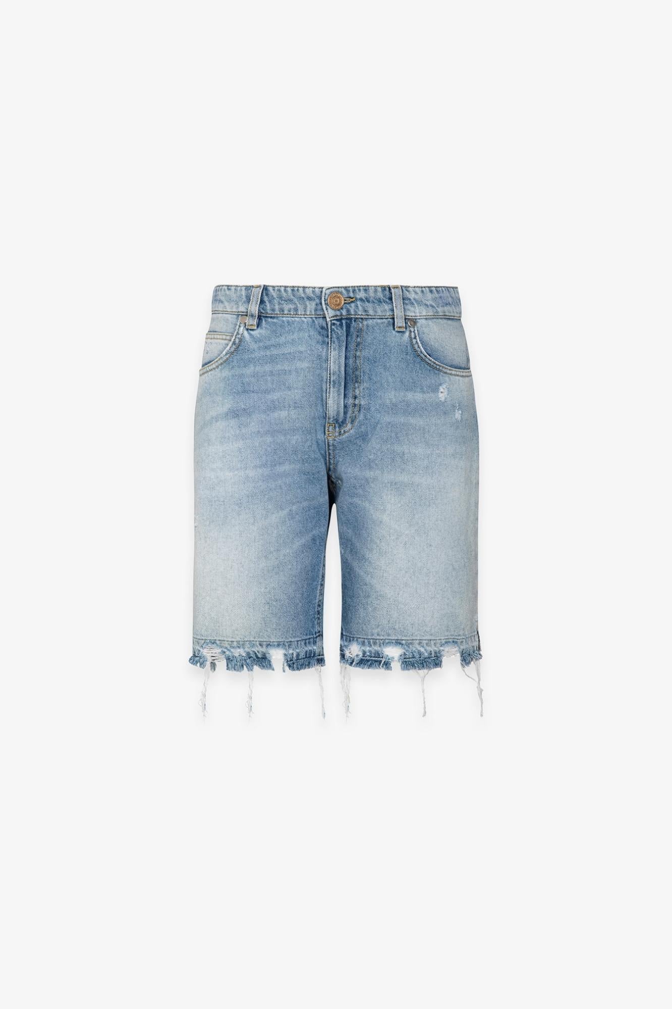 Bermuda Relax Con Spacchi Laterali  Blu - Gaëlle Paris GAABW09517-MTFI0002 BL01 GAELLE 