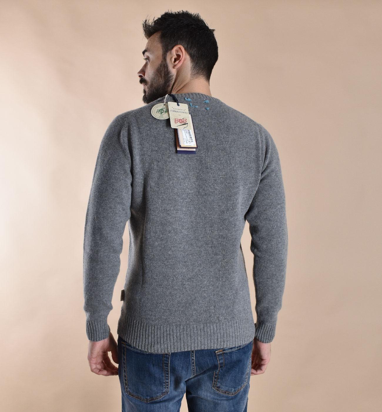 BOB Maglia BoB Scott grigio ricami automobile SCOTT-R00530 GRIGIO BOB 