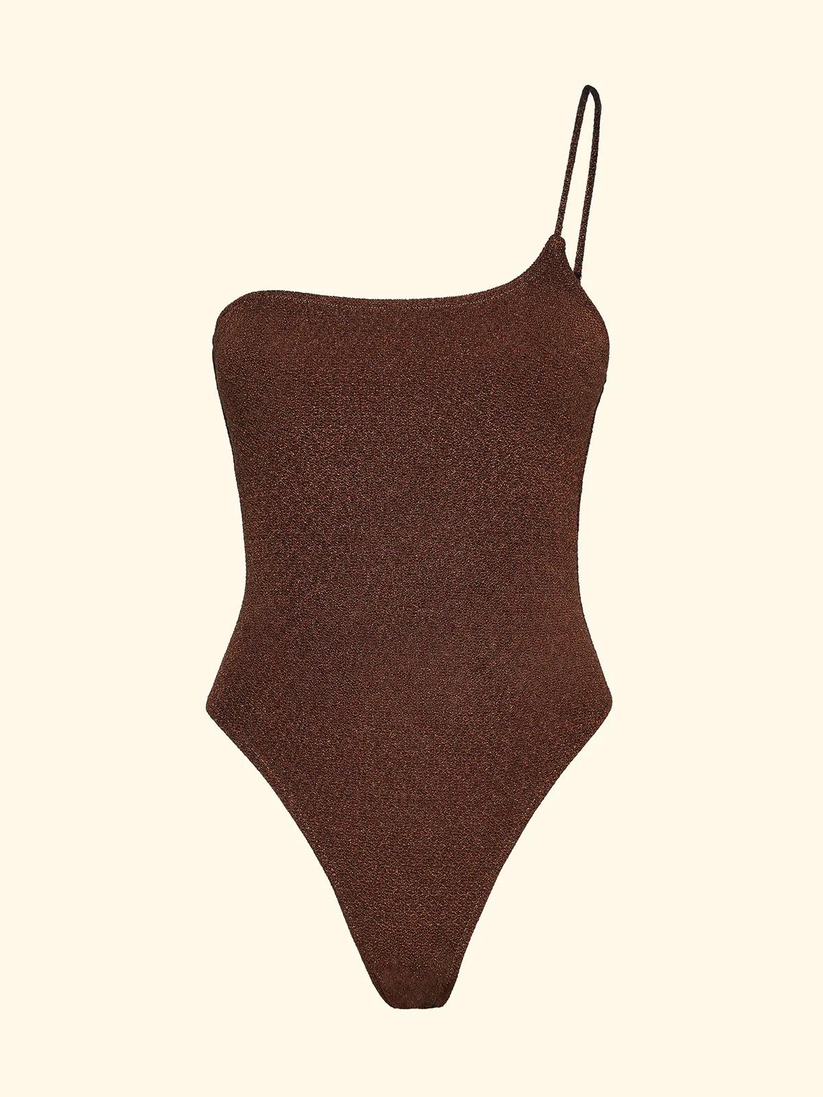 Monokini Monospalla Donna F**K Brown SW1144-BN FK26-SW1144 BN F**K 