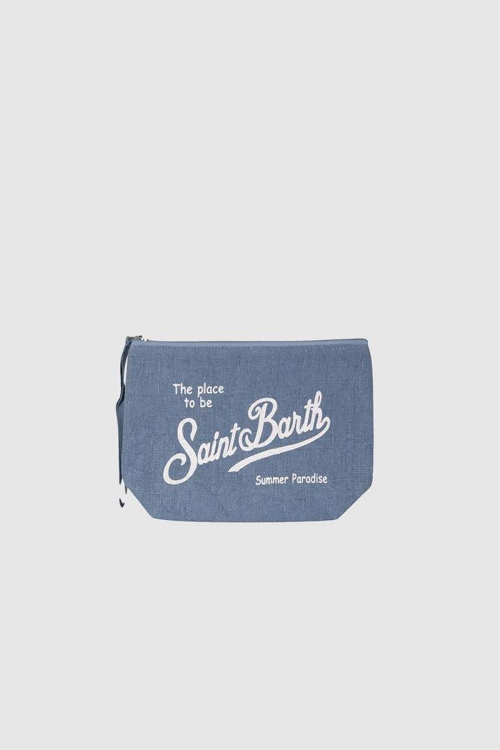 Pochette Aline Linen Mc2 Saint Barth ALI0004 00262L  denim. ALI0004 00262L MC2 SAINT BARTH 