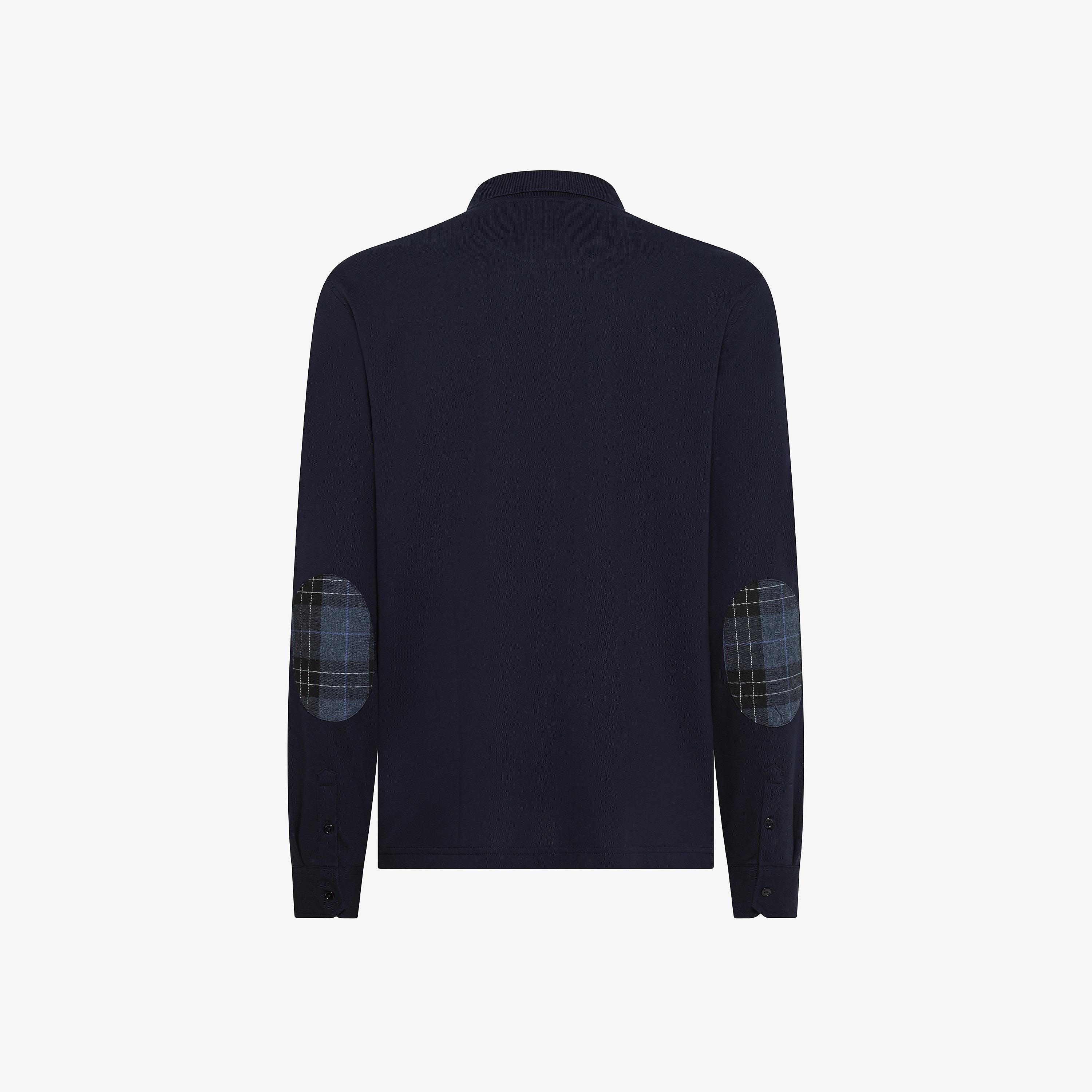 SUN68 Polo in cotone con patch navy blue A45108 07 SUN 68 