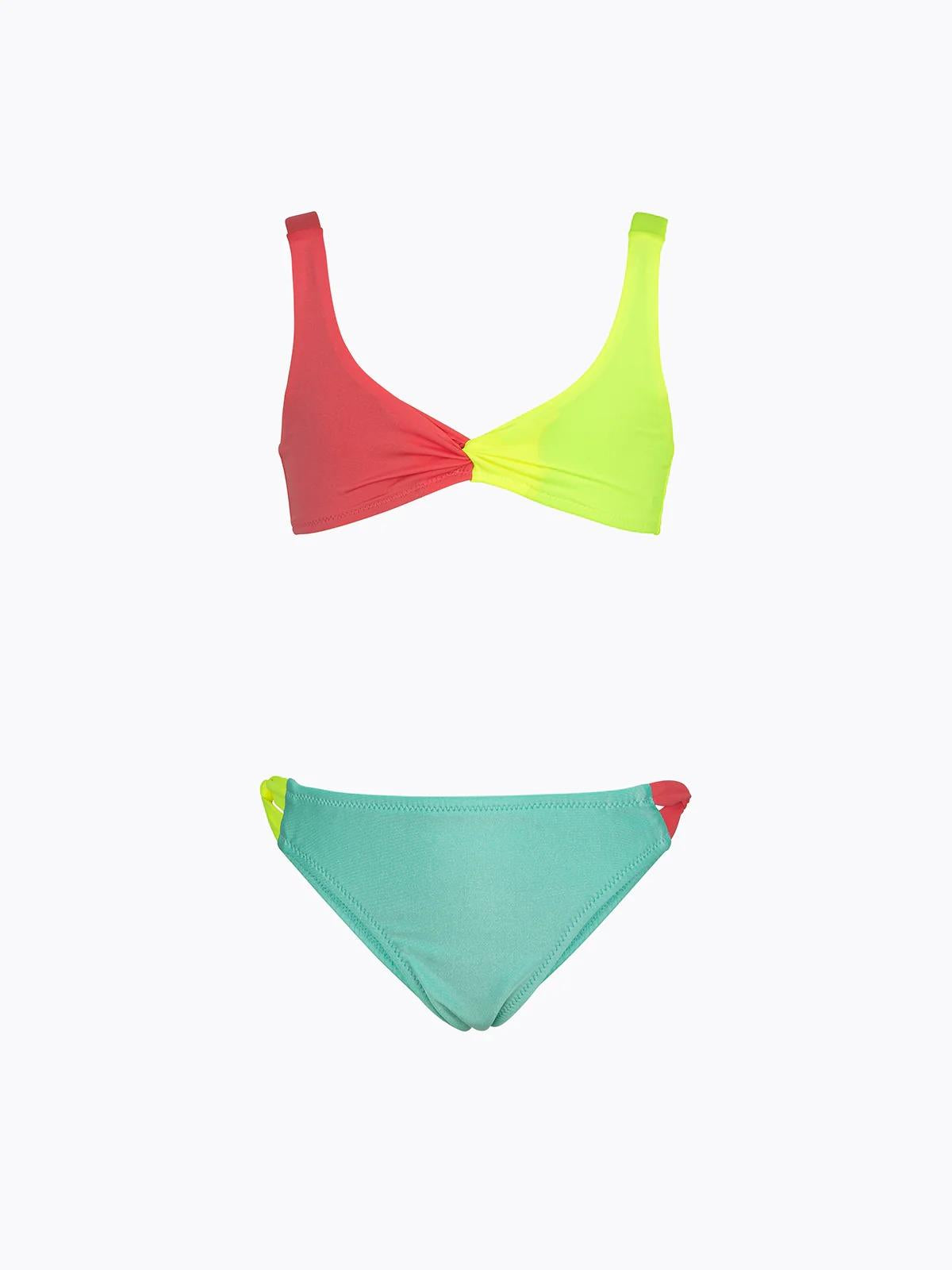Bikini Bambina F**K Top con Slip Fisso Verde Acqua SG0635-AQ FJ26-SG0635 AQ F**K 