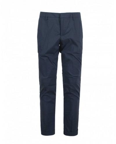 Pantaloni Gaubert slim in popeline cotone e nylon BLU UP235-PS0020U-002 894 DONDUP 