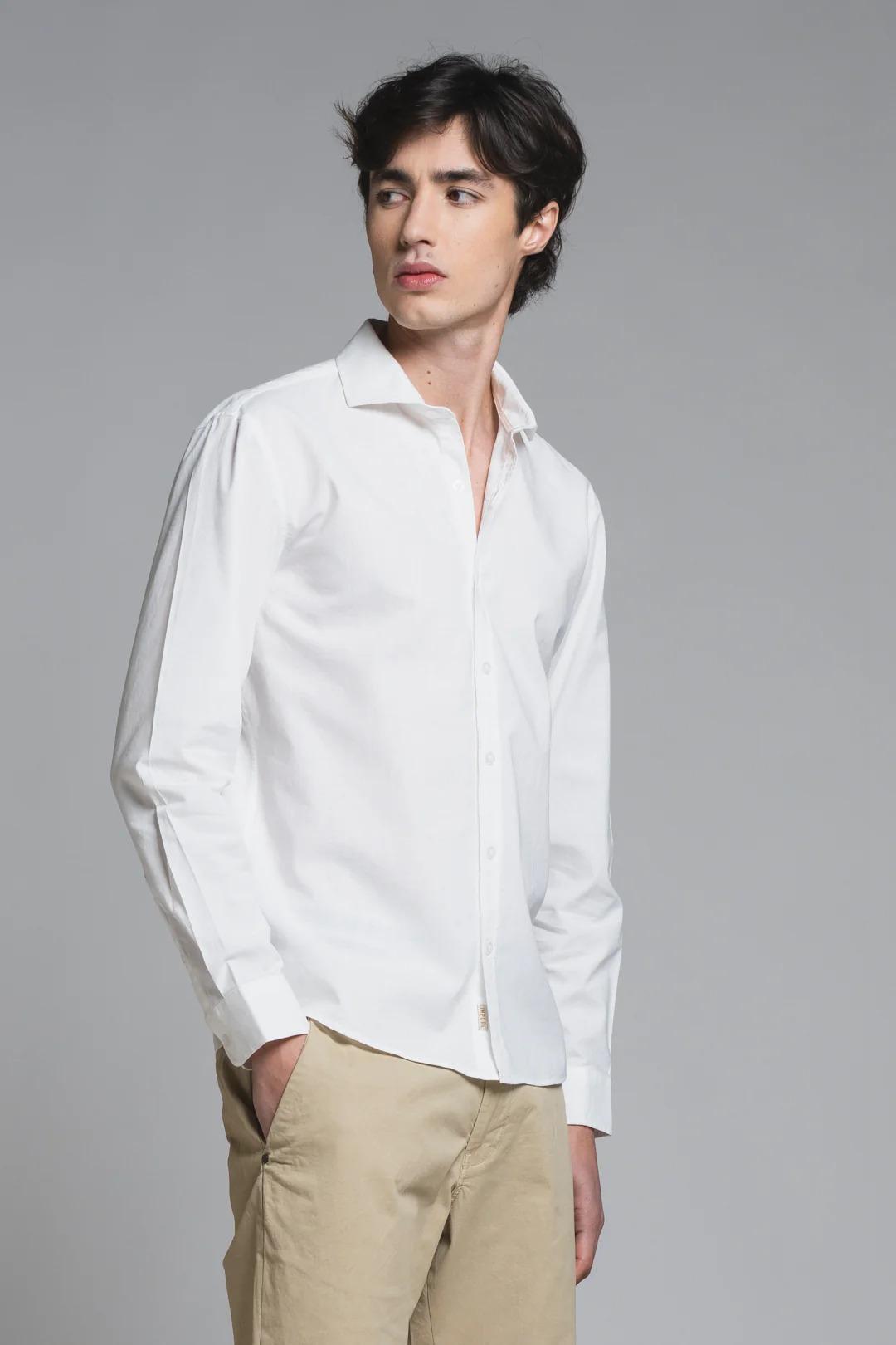 RILEY SHIRT COLLAR FRENCH IN 100% LINEN WHITE IM26SSSM-RILEY-LIN C24 IMPURE 