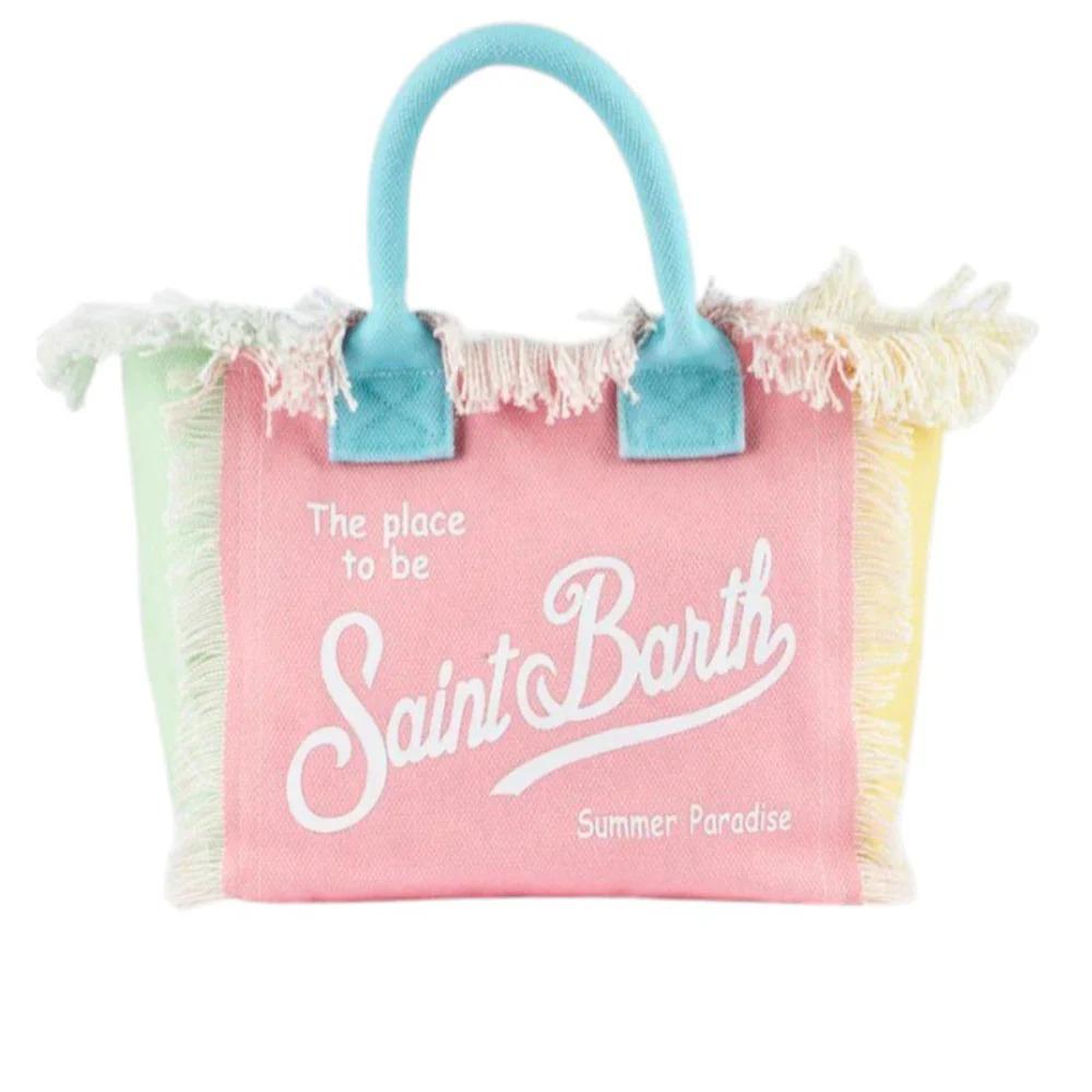 Mc2 Saint Barth Borsa Colette In Canvas Con Fantasia Color Block COL0001/02575L COL0001 02575L MC2 SAINT BARTH 