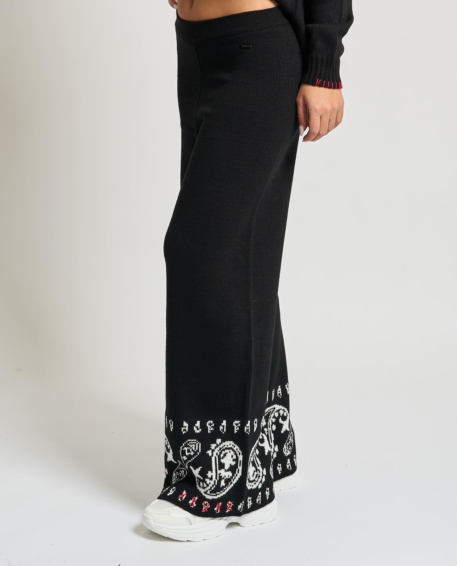 Pantaloni donna Gaelle Paris con stampa GAABW07204-MBFI0001 NE01 GAELLE 