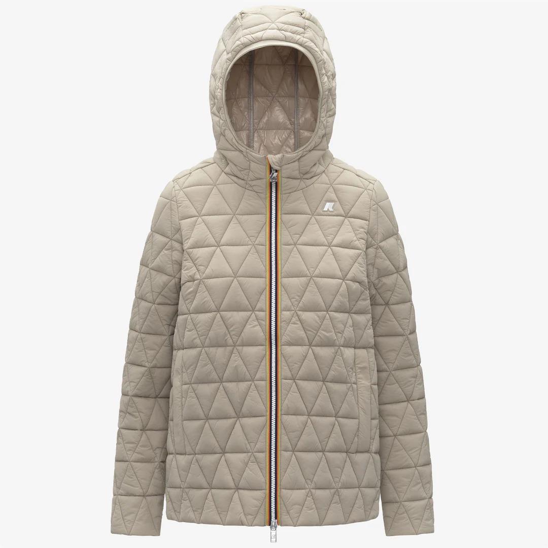 MADLAINE DIAMOND QUILTED WARM<BR/>BEIGE CASHMERE K2136FW XP2 K-WAY 