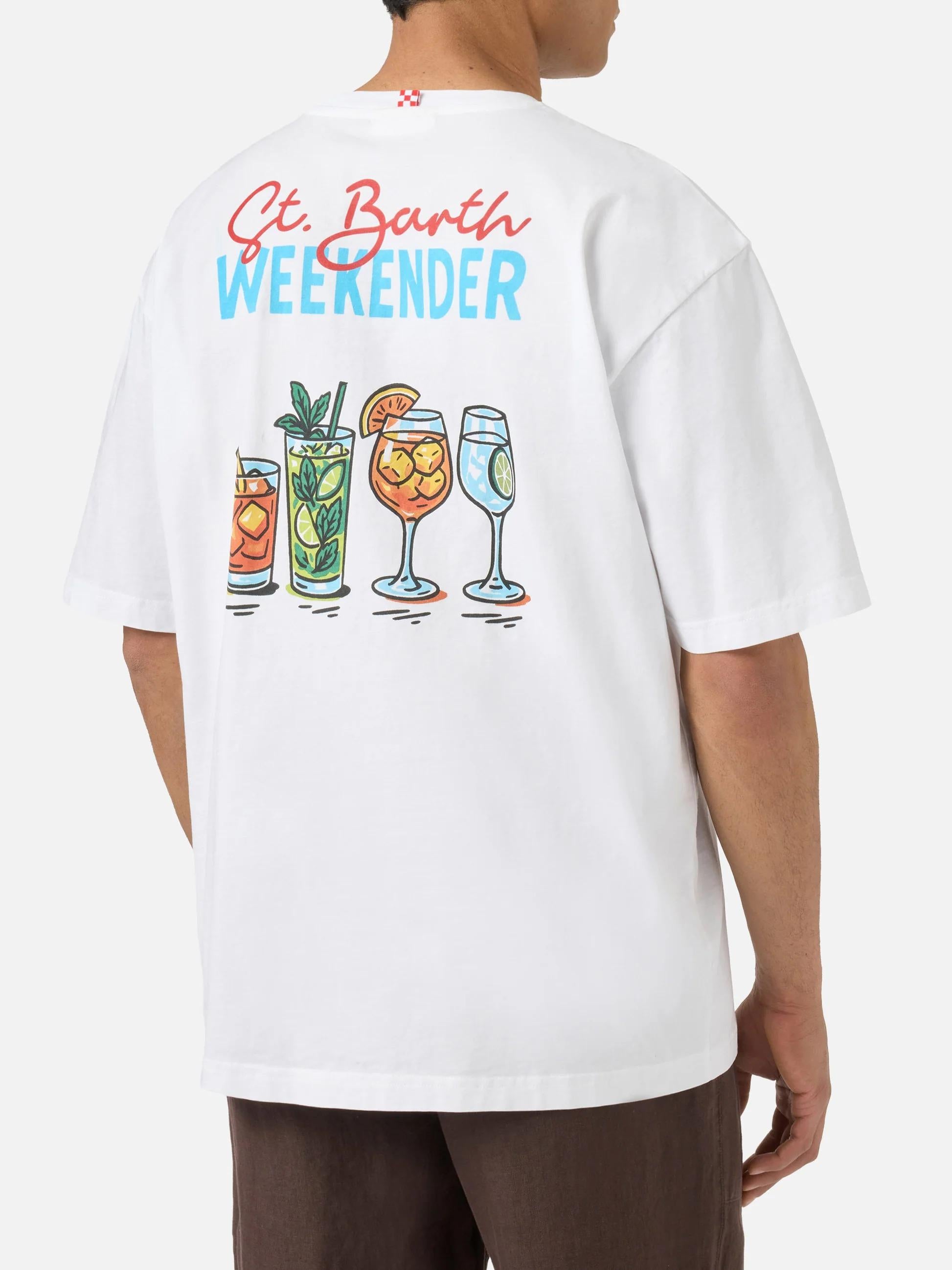 T-shirt Delmar con stampa St. Barth Weekender e maxi grafica sul retro DLR0001 04314L MC2 SAINT BARTH 