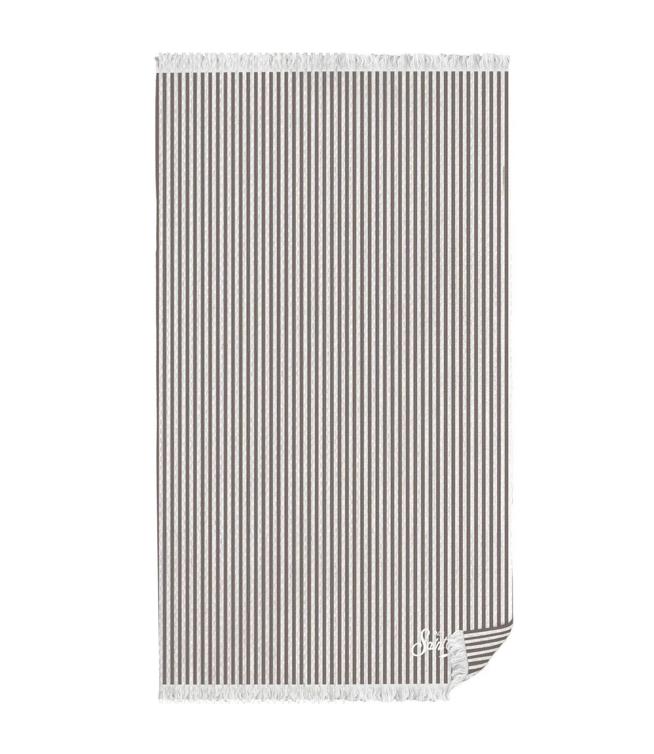 Telo mare Mc2 Saint Barth FOUT014 01426L unisex bianco e marrone FOUT014 01426L MC2 SAINT BARTH 