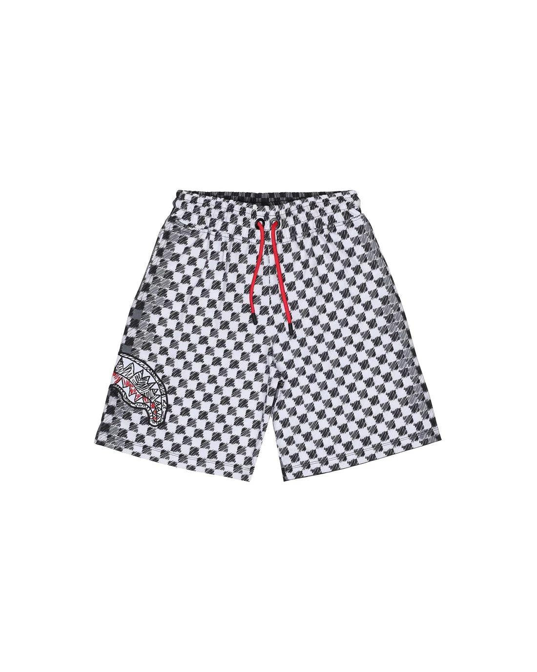 SPRAYGROUND CHECKERED SKETCH SHORTS SPY1412E V.U SPRAYGROUND 