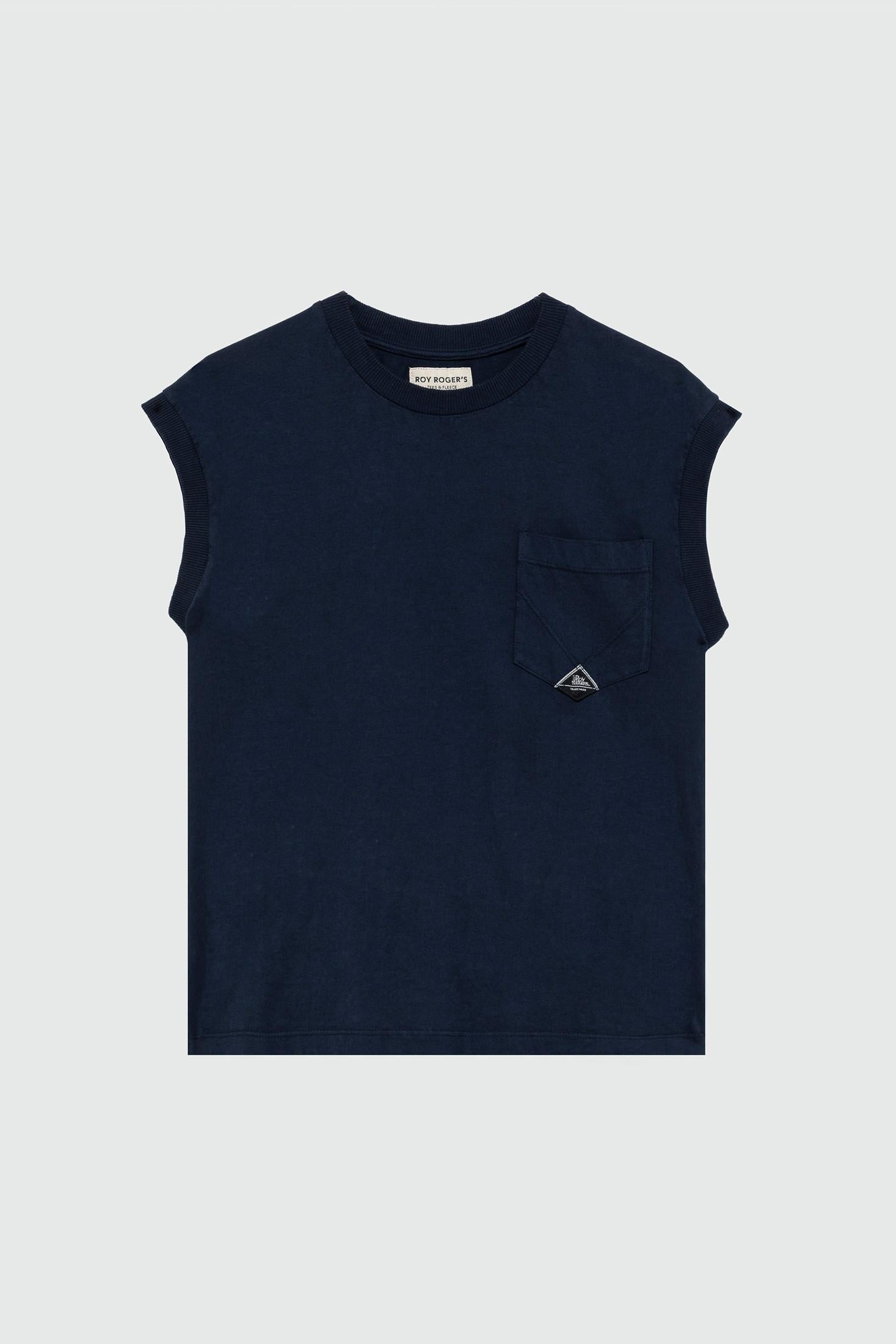 ROY ROGER'S T-SHIRT POCKET IN JERSEY BLU NAVY RND90306CB55XXXX C0048 ROY ROGER'S 