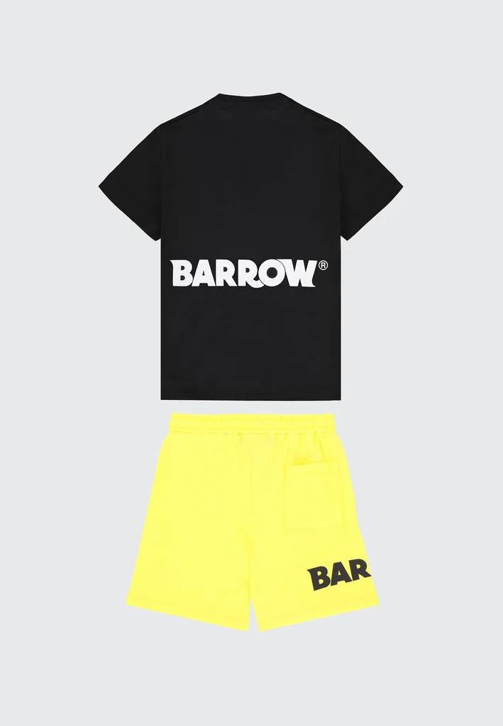 BARROW SET T-SHIRT/SHORTS ICONIC NERO/SUMMER SUN S6BKJUTB167 110/93 BARROW 